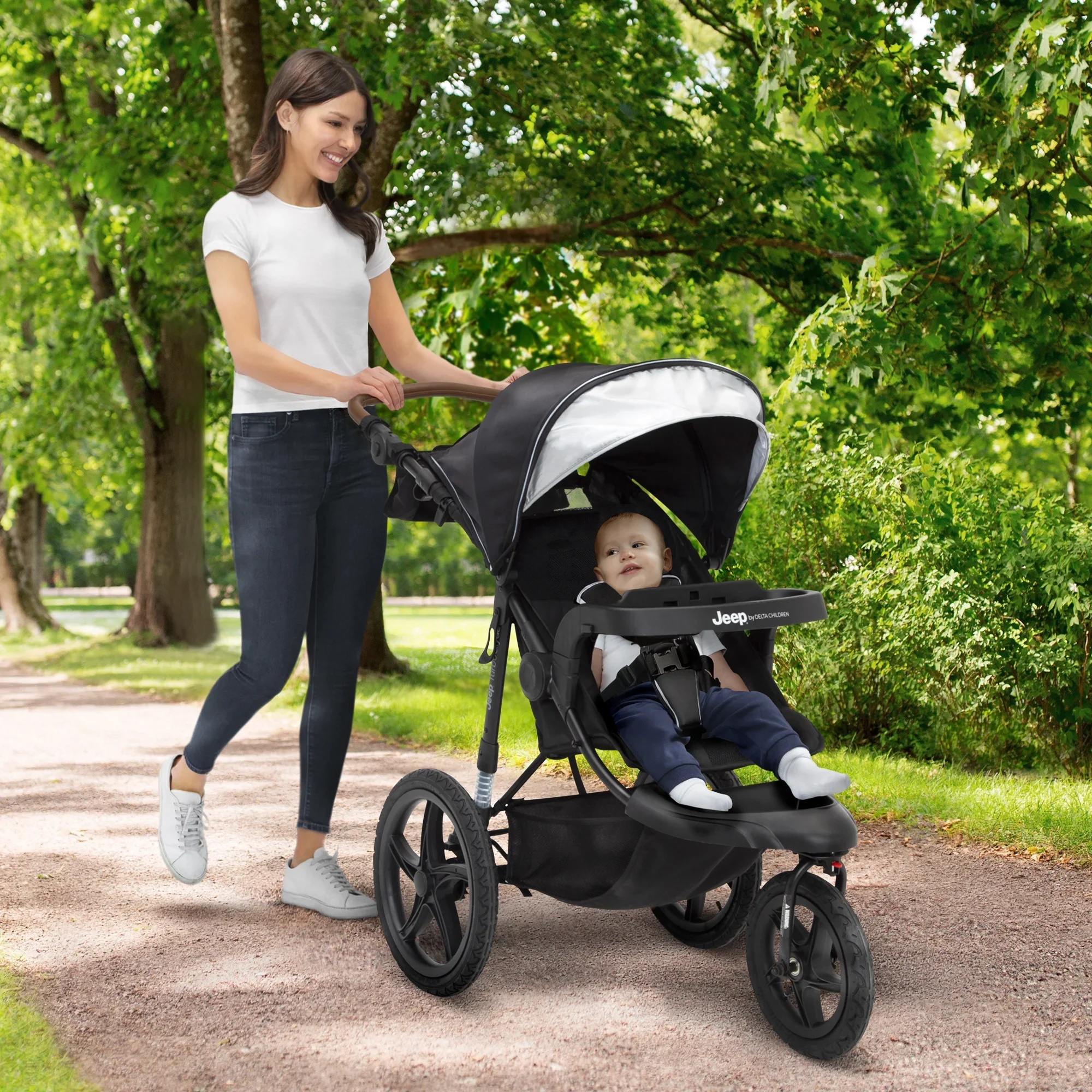 Jeep TurboGlyde Jogging Stroller by Delta Children, Black
