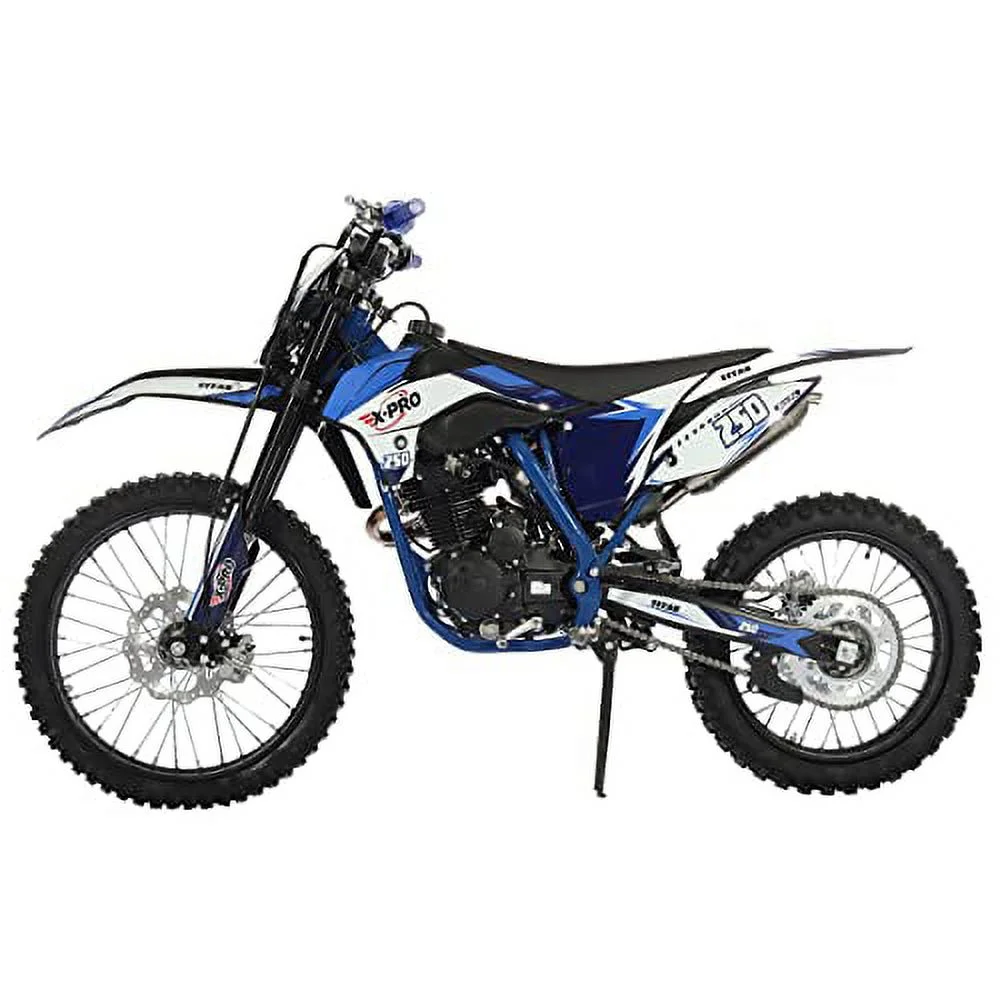 Brand New Titan 250cc Gas Pit Dirt Bike with LED Headlight, 5-Speed Manual Transmission, Electric/Kick Start! Big 21"/18" Wheels!(Black) - Image 10