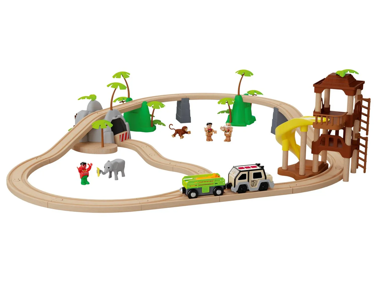 Playtive Set de chemin de train en bois