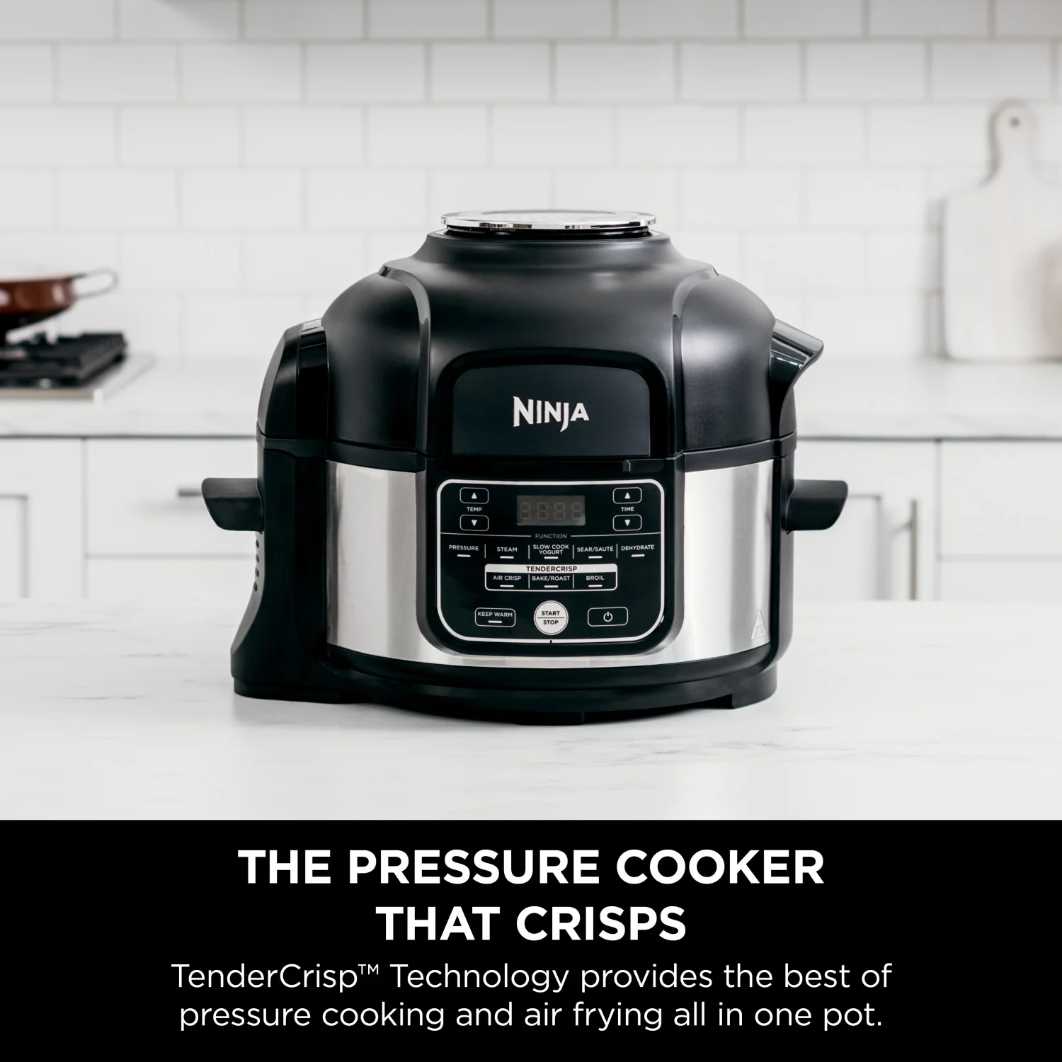 Ninja Foodi 10 - in - 1 5 Qt Pressure Cooker, Steamer, Bake, Broil, Dehydrate, Air Fryer, Non - Stick, FD101 Stainless Steel