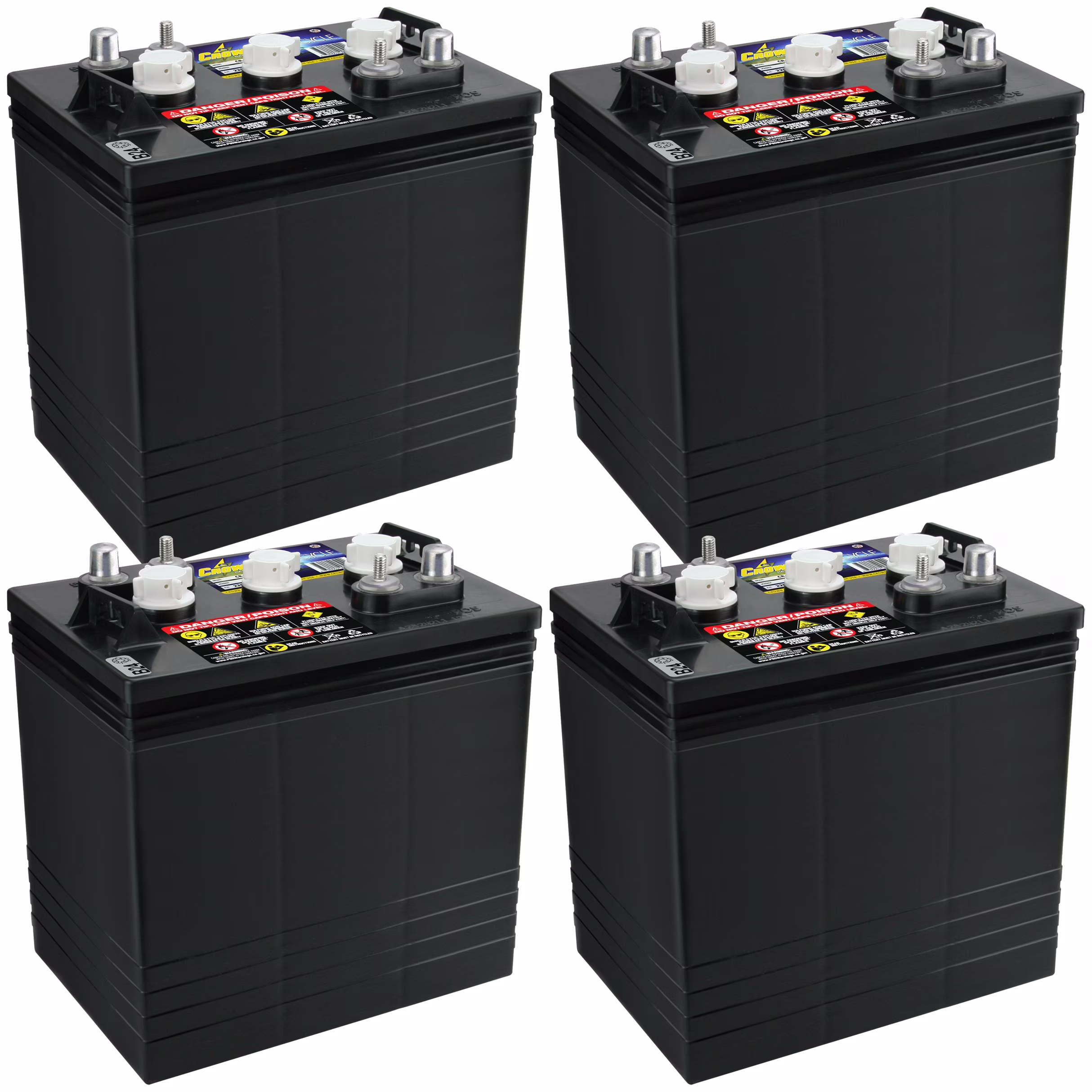 Battery BCI Group GC2 6V 240AH Deep Cycle Golf Cart and Scrubber Battery X4