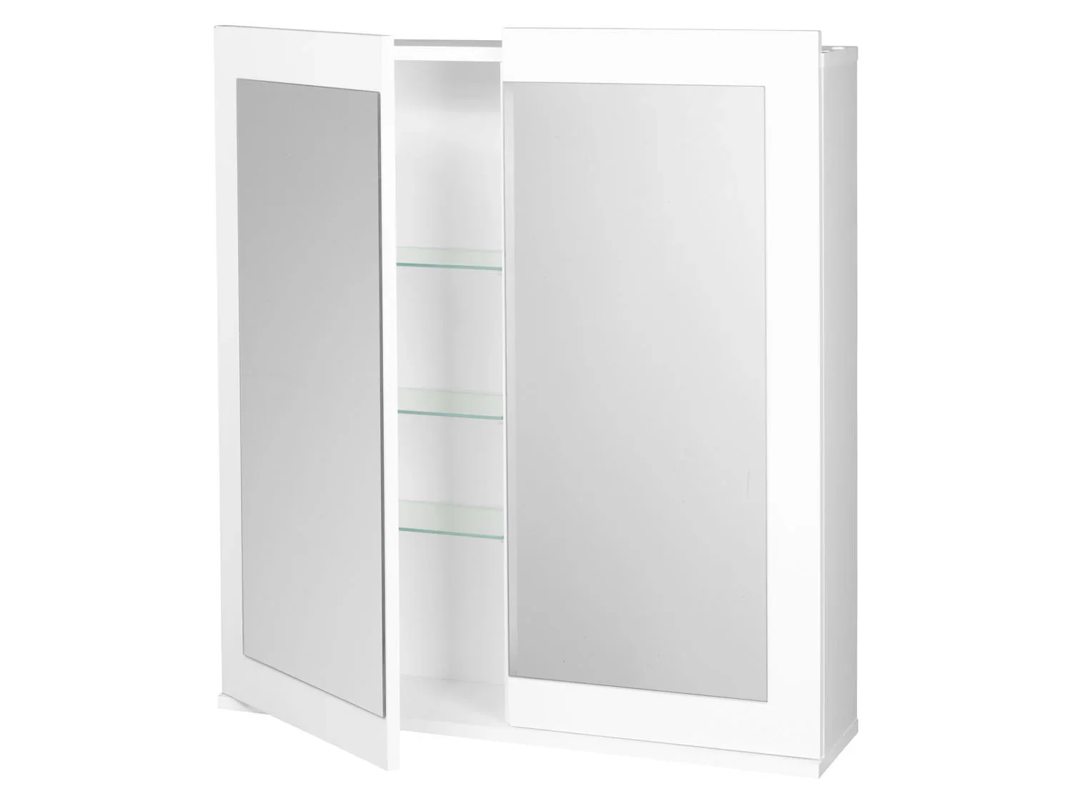 LIVARNO home Armoire de toilette miroir Basel, 68,5 x 76,1 x 17 cm, blanche