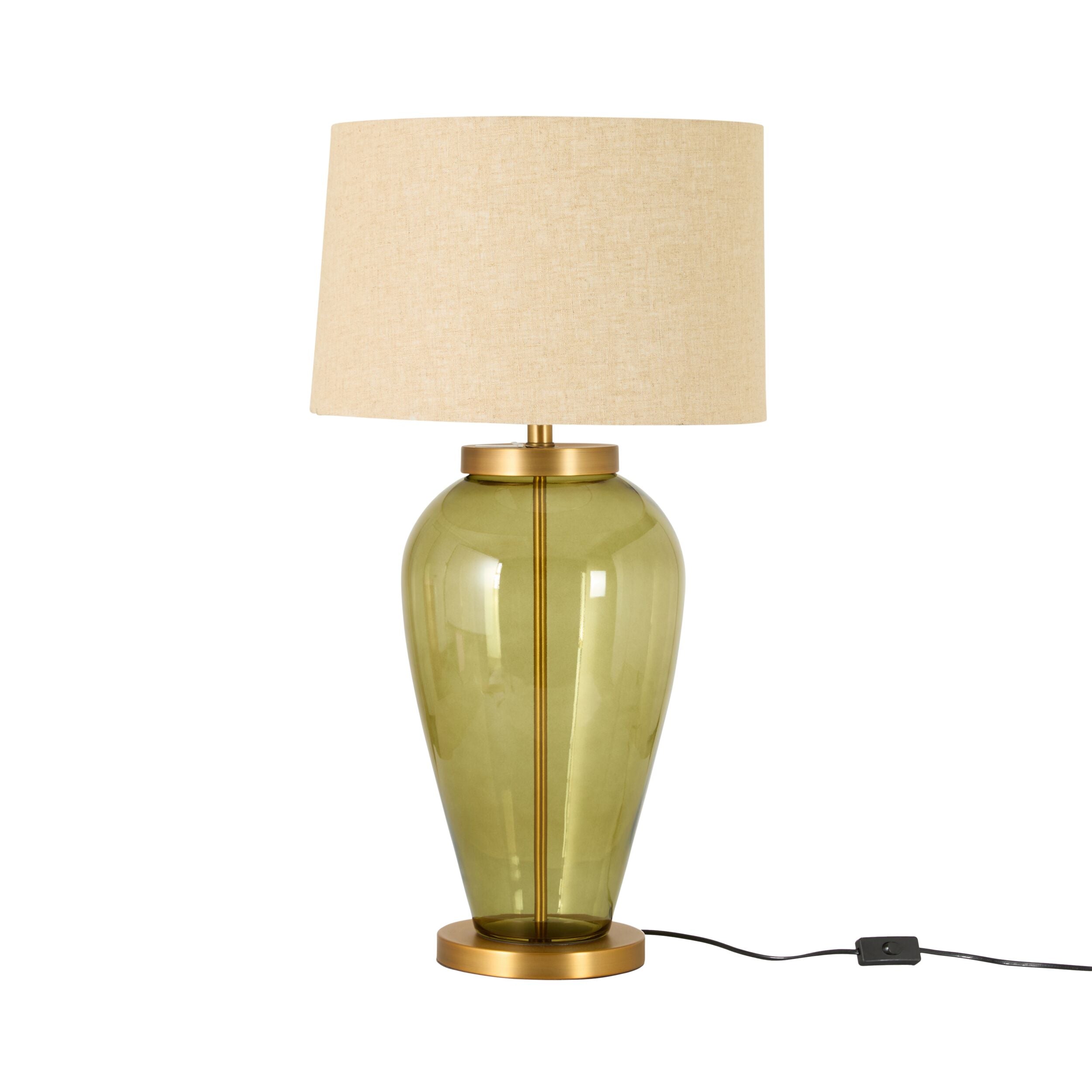 Verdant Glass Table Lamp Green 84cm