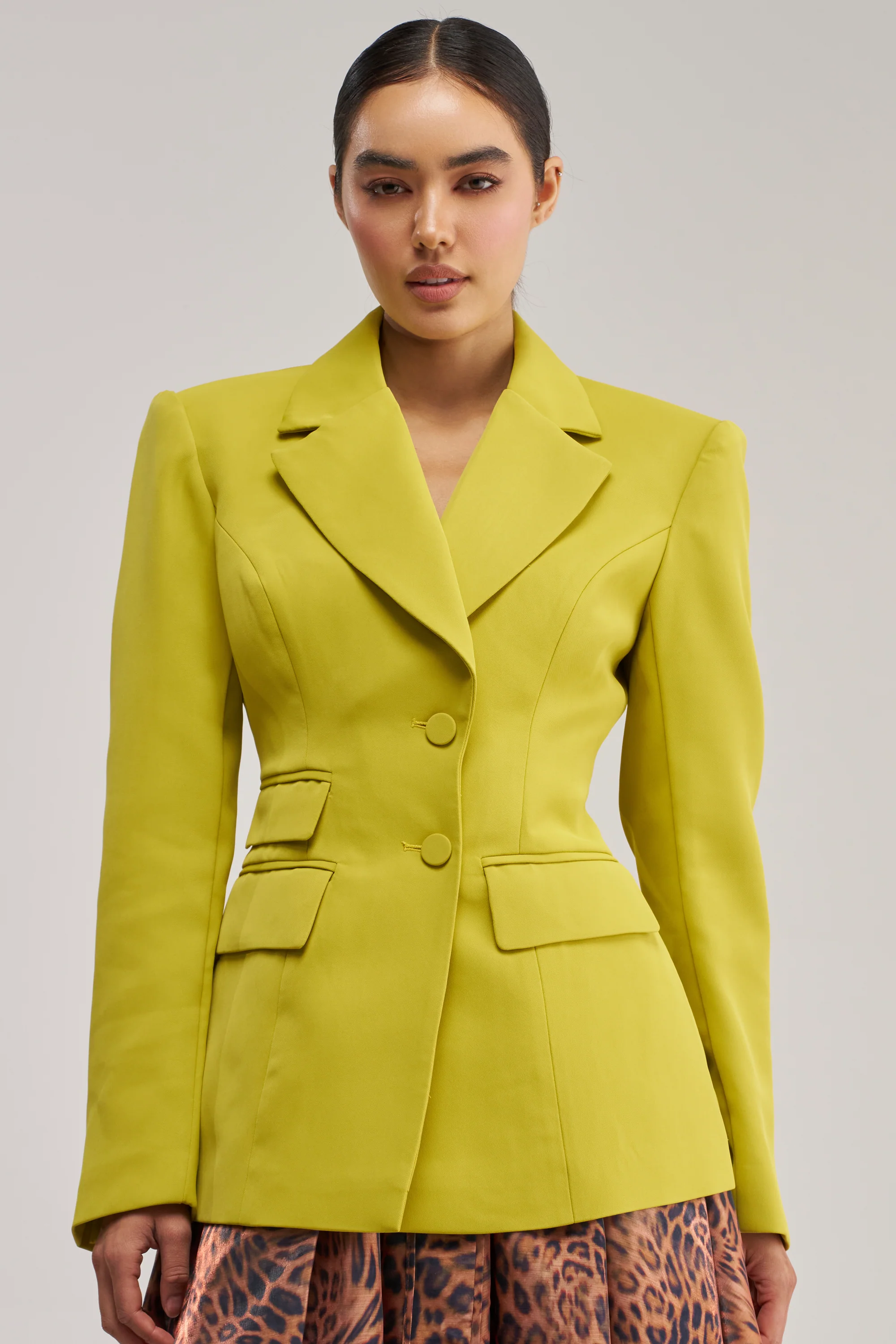 THE BLUEPRINT BLAZER IN CHARTREUSE - Akira Store
