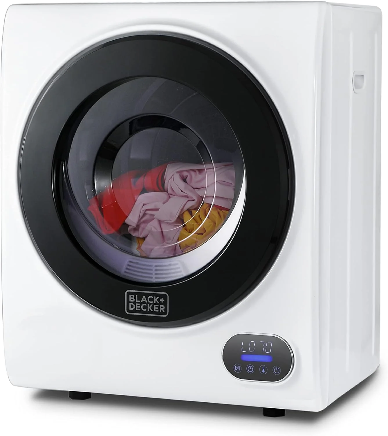 Sèche-linge compact, 1,5 pi³ (42,5 L), 850 W, 120 V, portable, avec tambour en acier inoxydable, pour 2,5 kg de vêtements, compatible avec les prises murales standard.