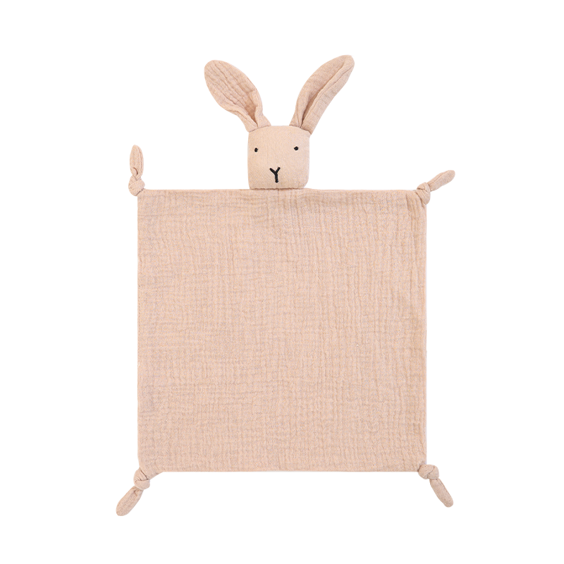 Rabbit Plush Lovey Baby Cotton-silk Crepe Soothing Cloth Soft Solid Colors Baby Sleep Soothing Hand Towel Hand Towel Wiping Aid