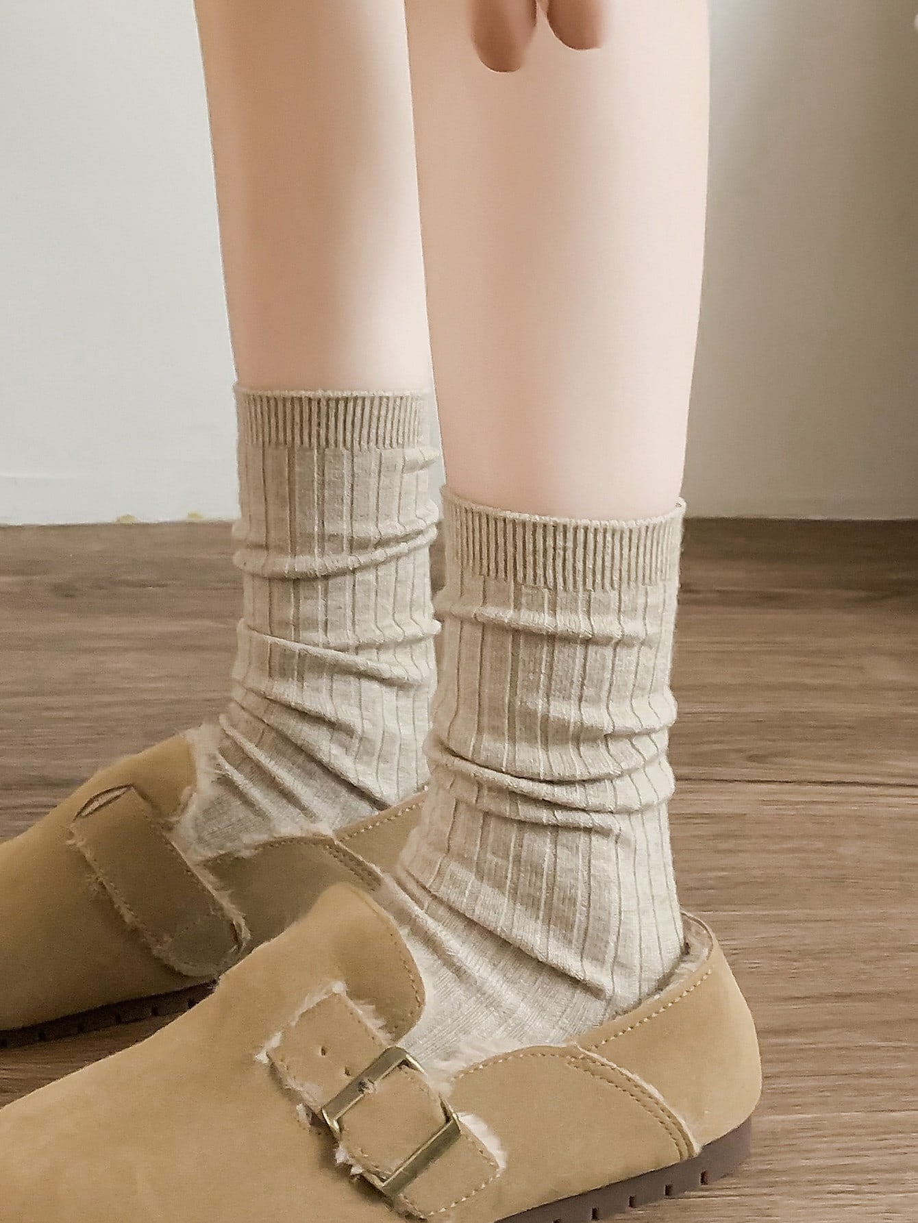 Chaussettes montantes unies