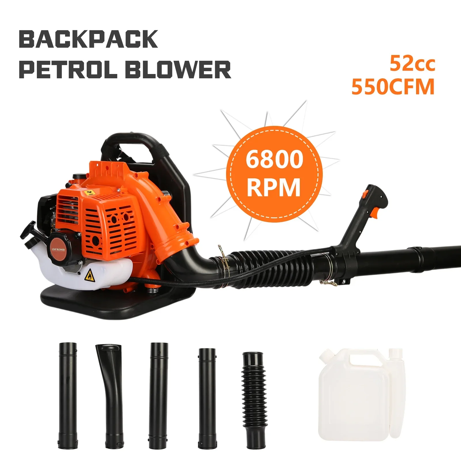 solautey Leaf Blower - High Power Strong Wind Force Backpack Snow Blower for Lawn Care,Garden,Yard