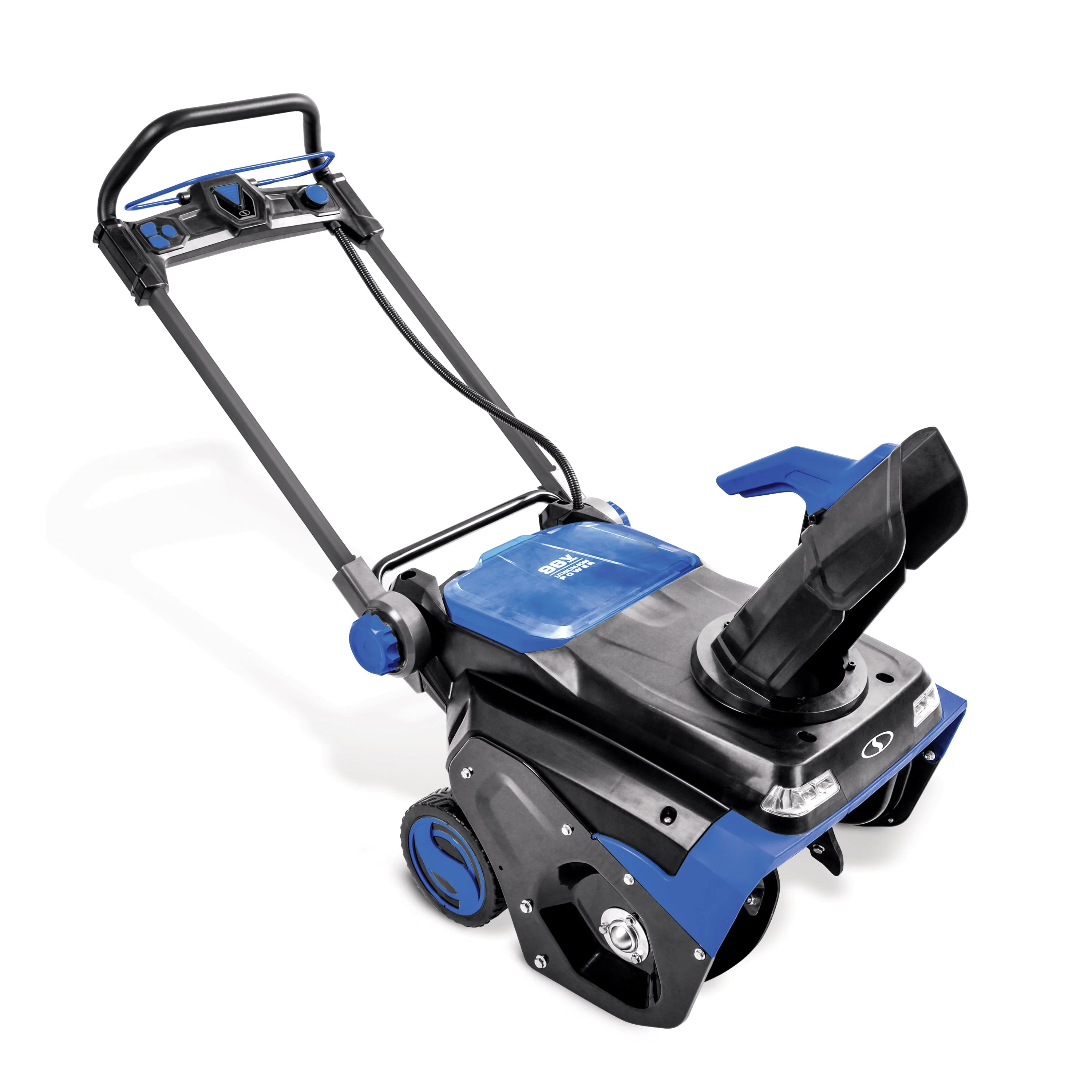 96V 21 inch Brushless Single Stage Cordless Snow Blower, 4 x 12 0 Ah Batteries 2 x Chargers Image 4