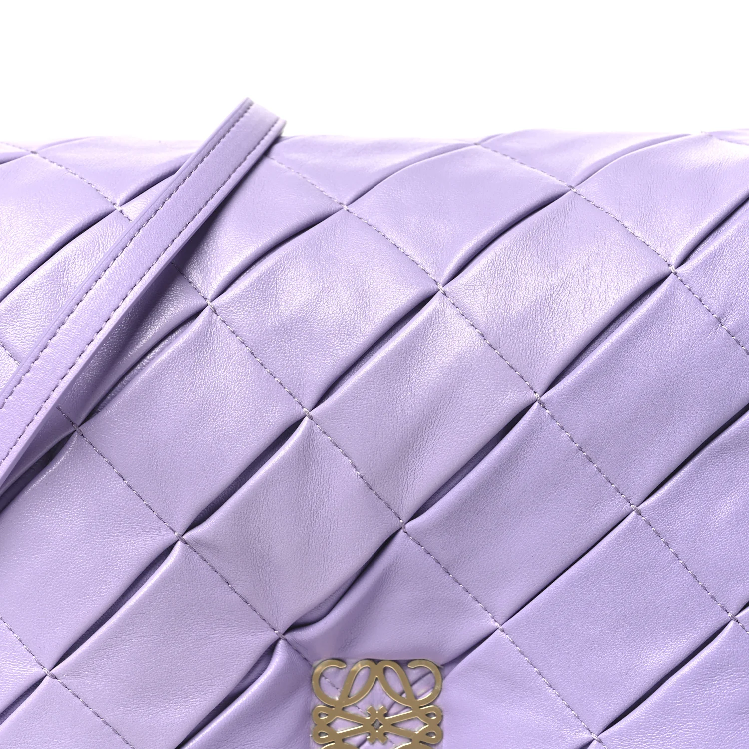 Lambskin Pleated Goya Puffer Bag Light Mauve