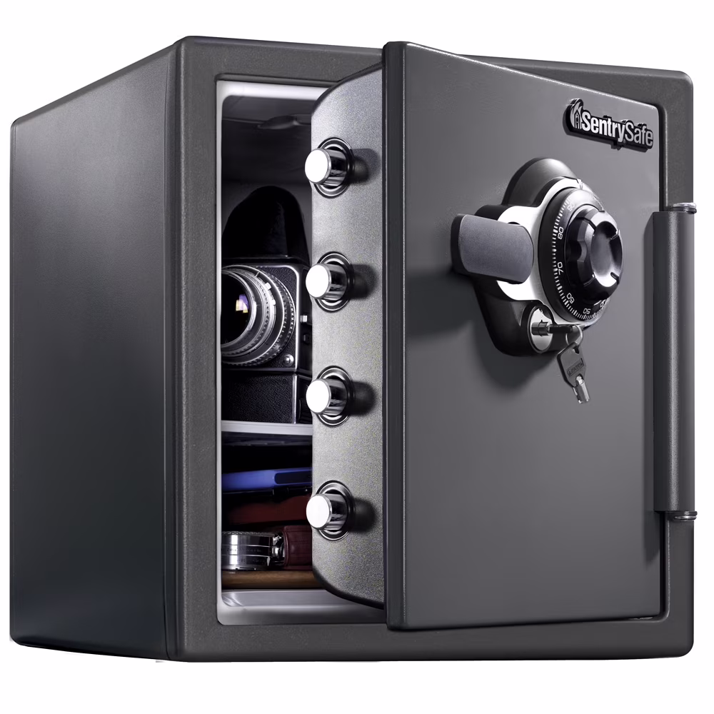 SFW123DSB Fire-Resistant Safe and Water-Resistant Safe with Dial Combination, 1.23 Cu. ft