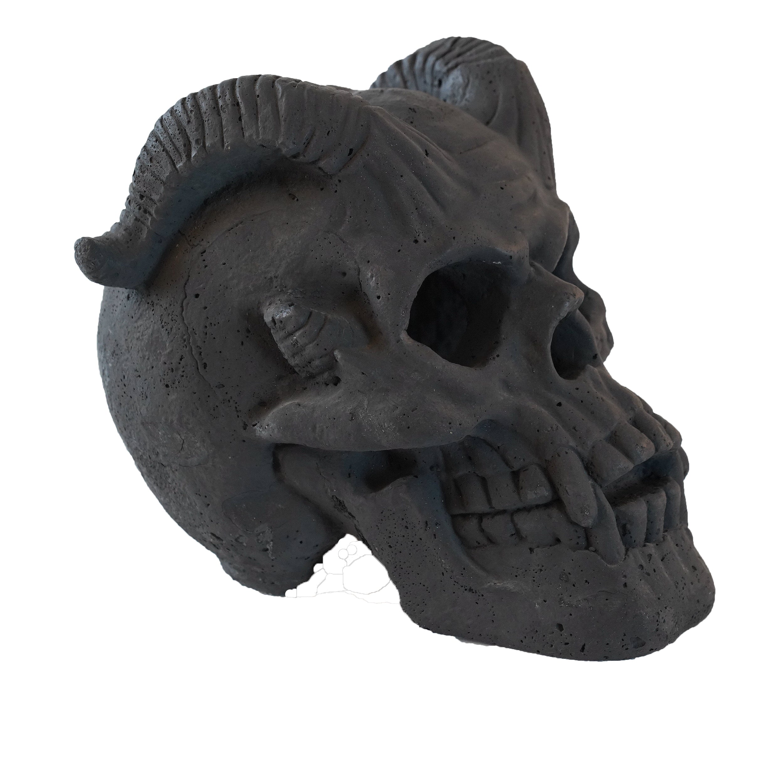 AECOJOY Refractory Materials Fireproof Imitated Human Fire Pit Skulls Gas Log, Halloween Decor, BBQ