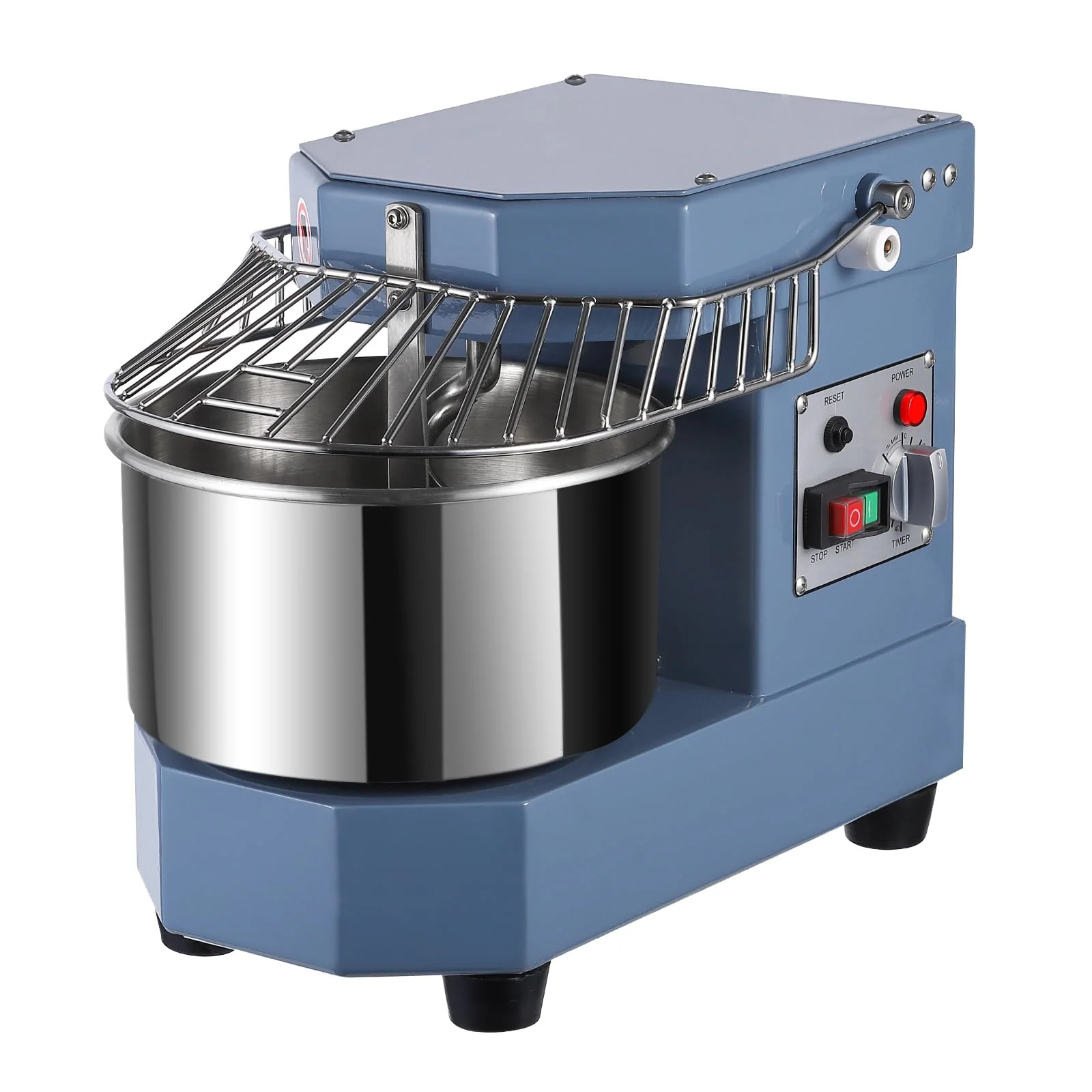 Mélangeur de cuisine professionnel 2025 8Qt, 450 W, double bol rotatif pour pétrir la pâte, avec couvercle de sécurité et minuterie.