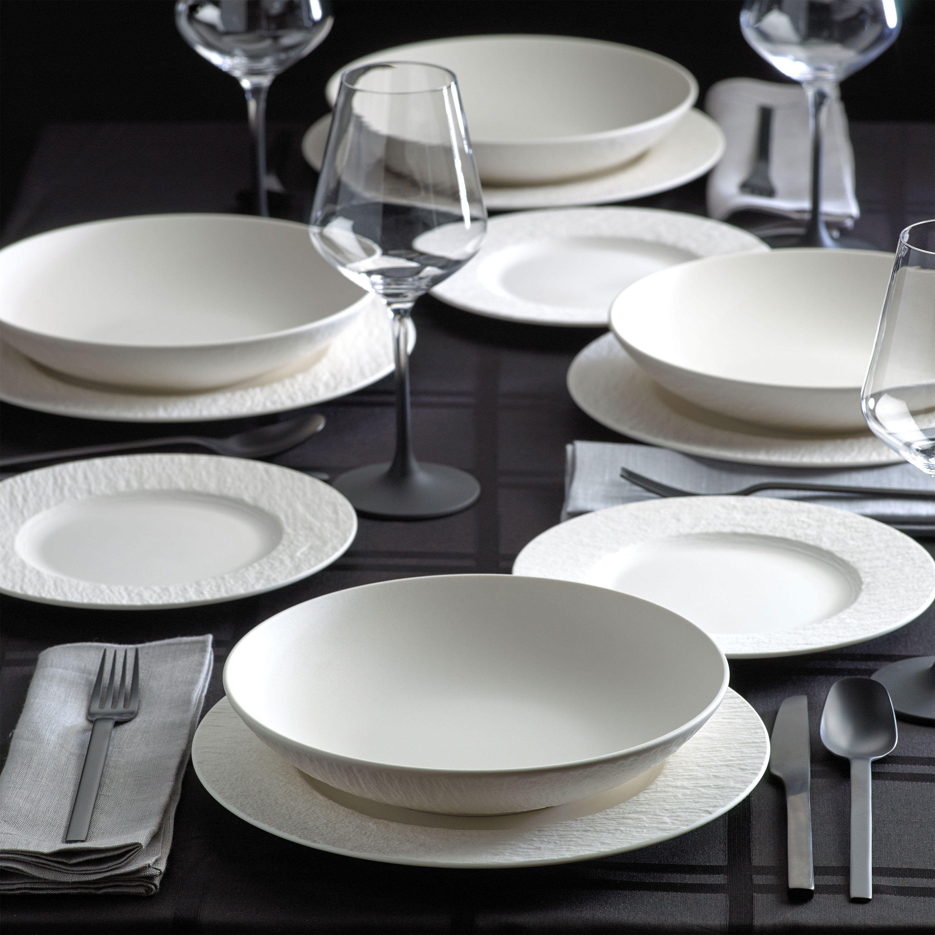 Manufacture Dinnerware set - White, Premium Porcelain