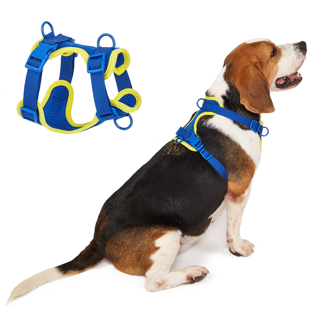 Adjustable Pet Harness Vest Multi-Color Comfort Mesh Dog Harness for Small Medium Large Cats Puppies Dogs Polyester