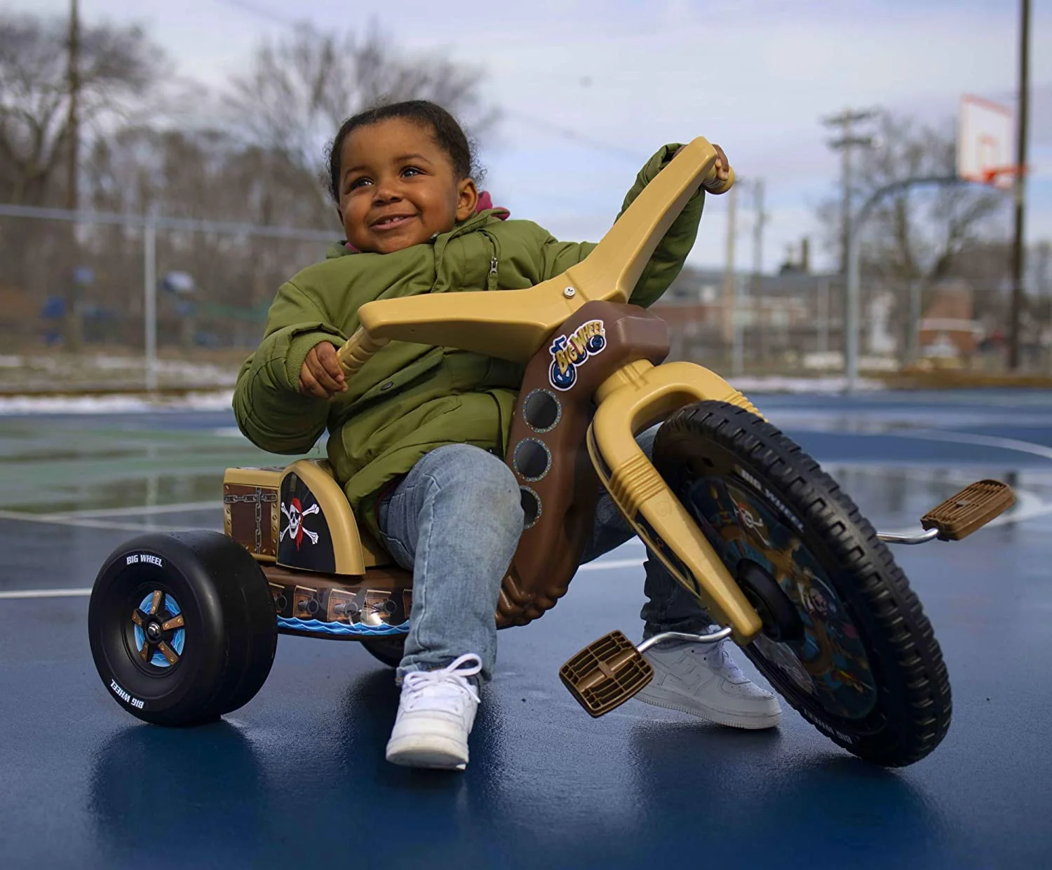 The Original 16 Inch Tricycle for Kids 3-8 Boys Girls Trike Pirate Ship Edition(Brown) - Image 10