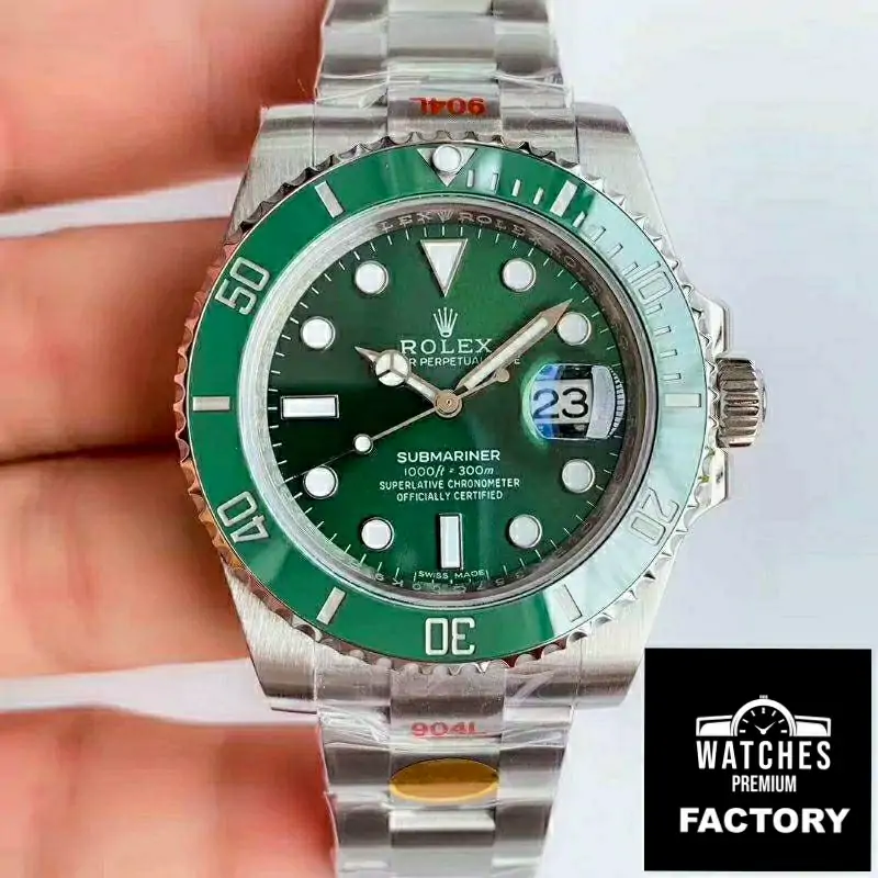 Rolex Submariner Date Oyster 40mm Oystersteel 116610LV Noob Factory V10 Green Dial Watch