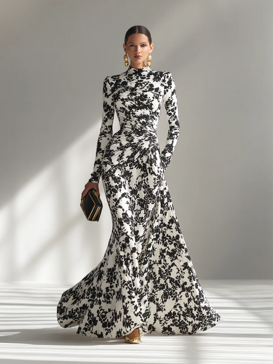 Damiana | Robe enveloppante en mélange stretch