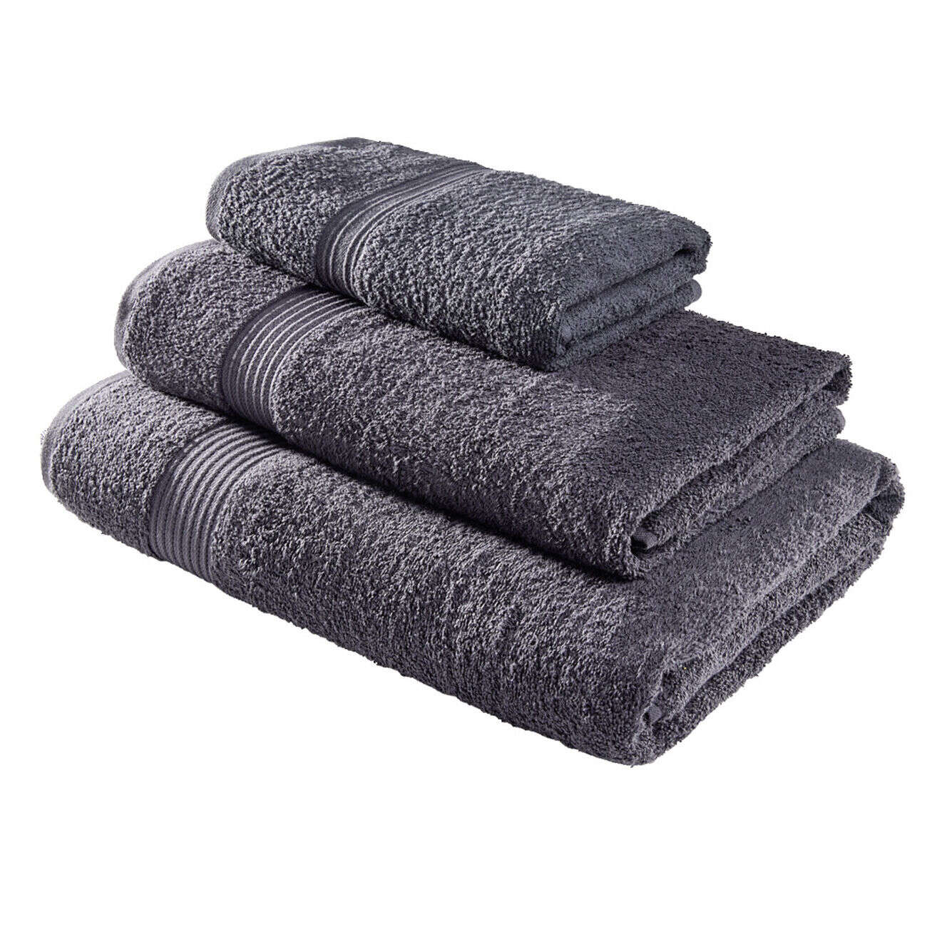 Drap de bain maxi 90x150cm coton gris fusain