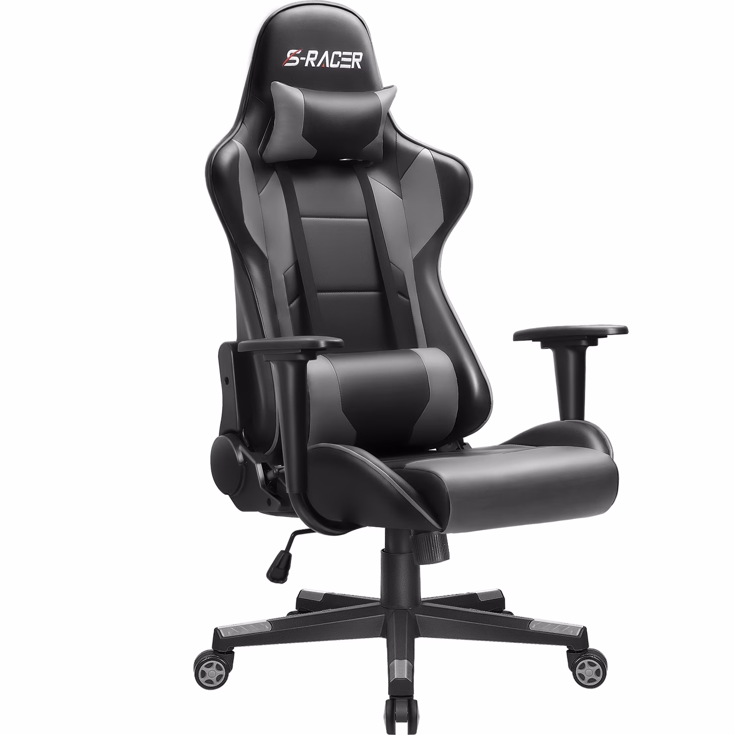 Gaming Chair office Chair with Headrest Lumbar Support, Pink(Pink) - Image 5
