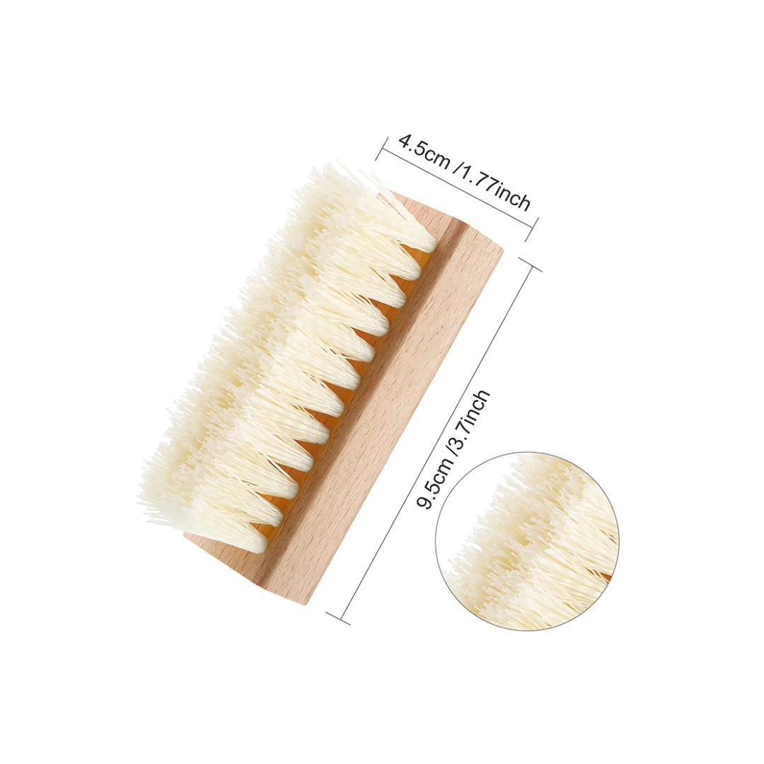 Wooden Sneaker Shoe Brush, Beech Wood pp Horsehair Boar Hair Brush