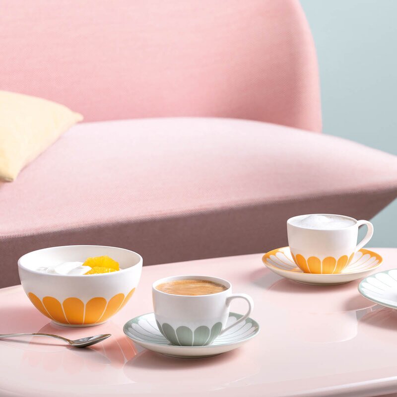 Fleur soleil kaffekopp 16 cl gul