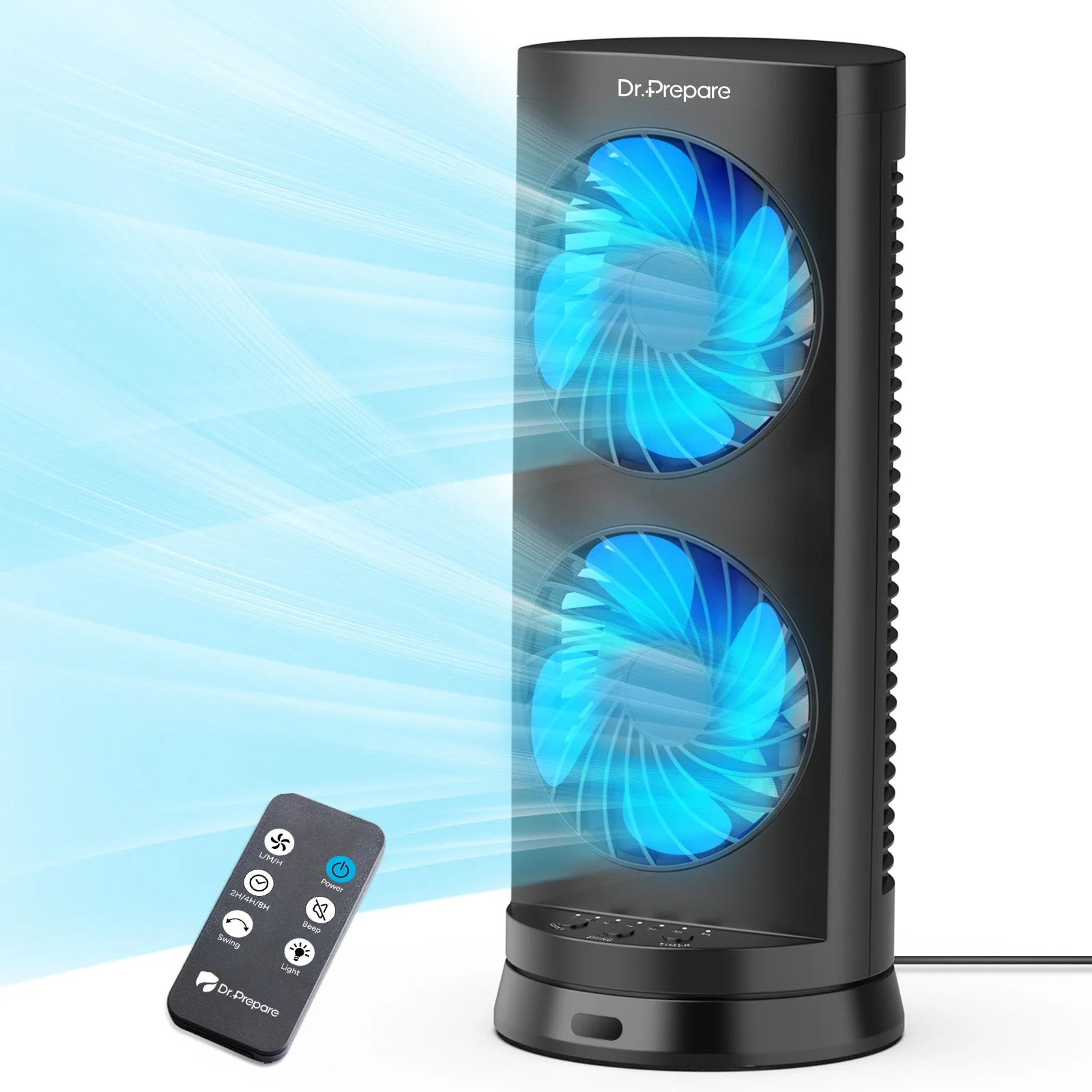 Upgraded Dual Oscillating Tower Fan