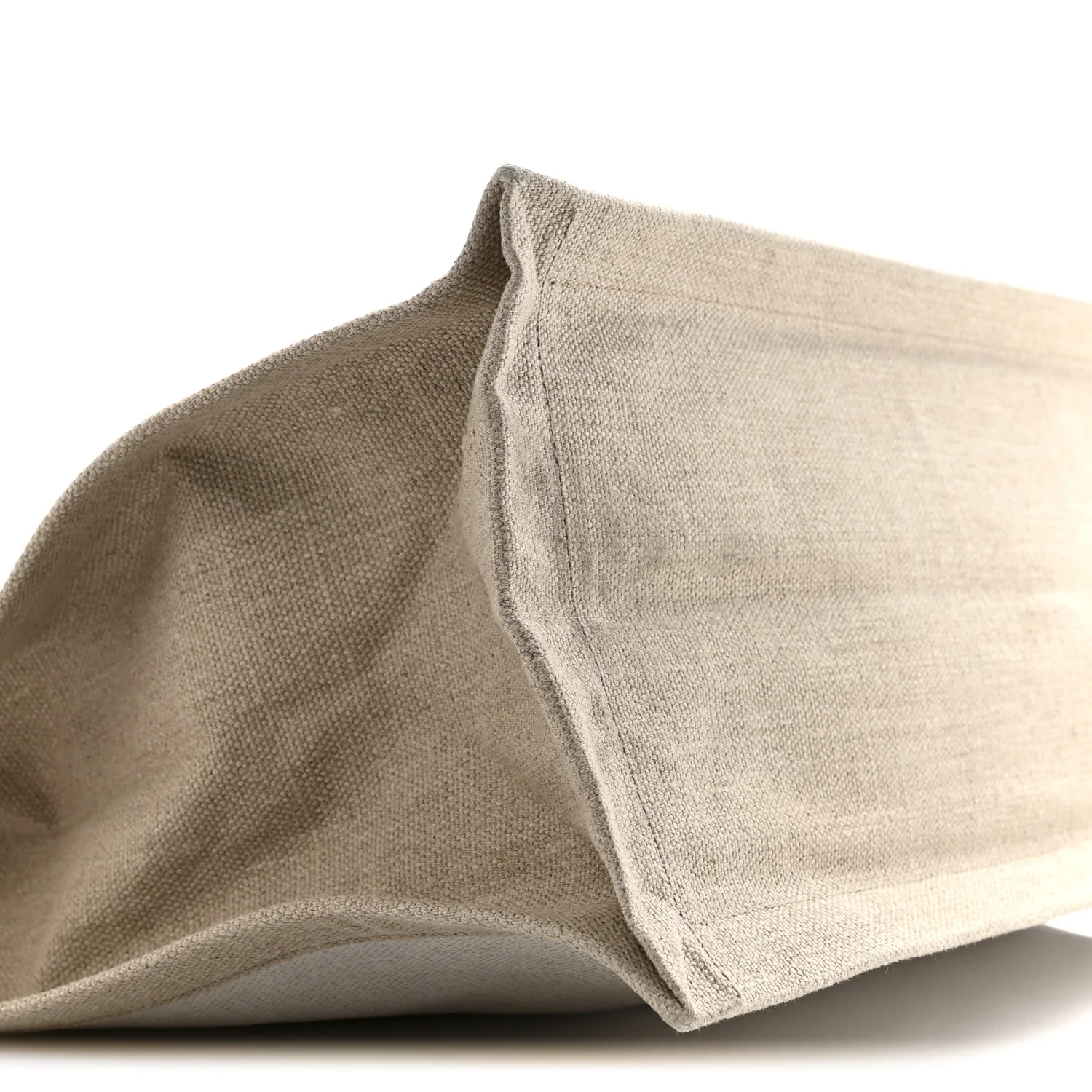 Linen Calfskin Rive Gauche Tote Greggio Natural
