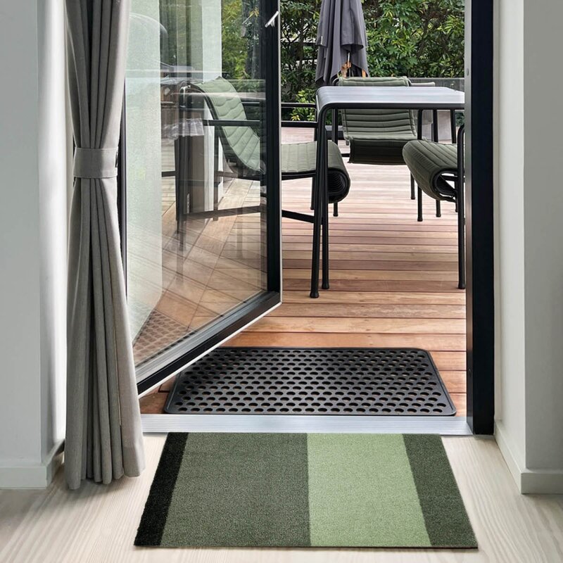 Stripes horisontal gulvmatte 40x60 cm green