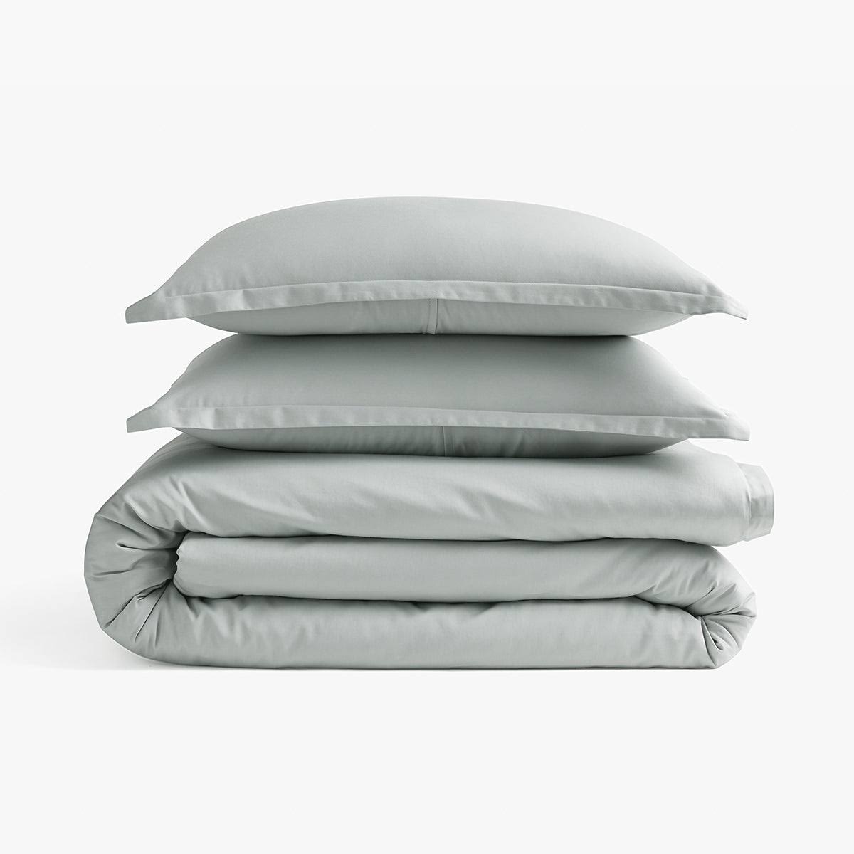 Under The Canopy Organic Sateen Duvet Set Gray Mist / Full / Queen