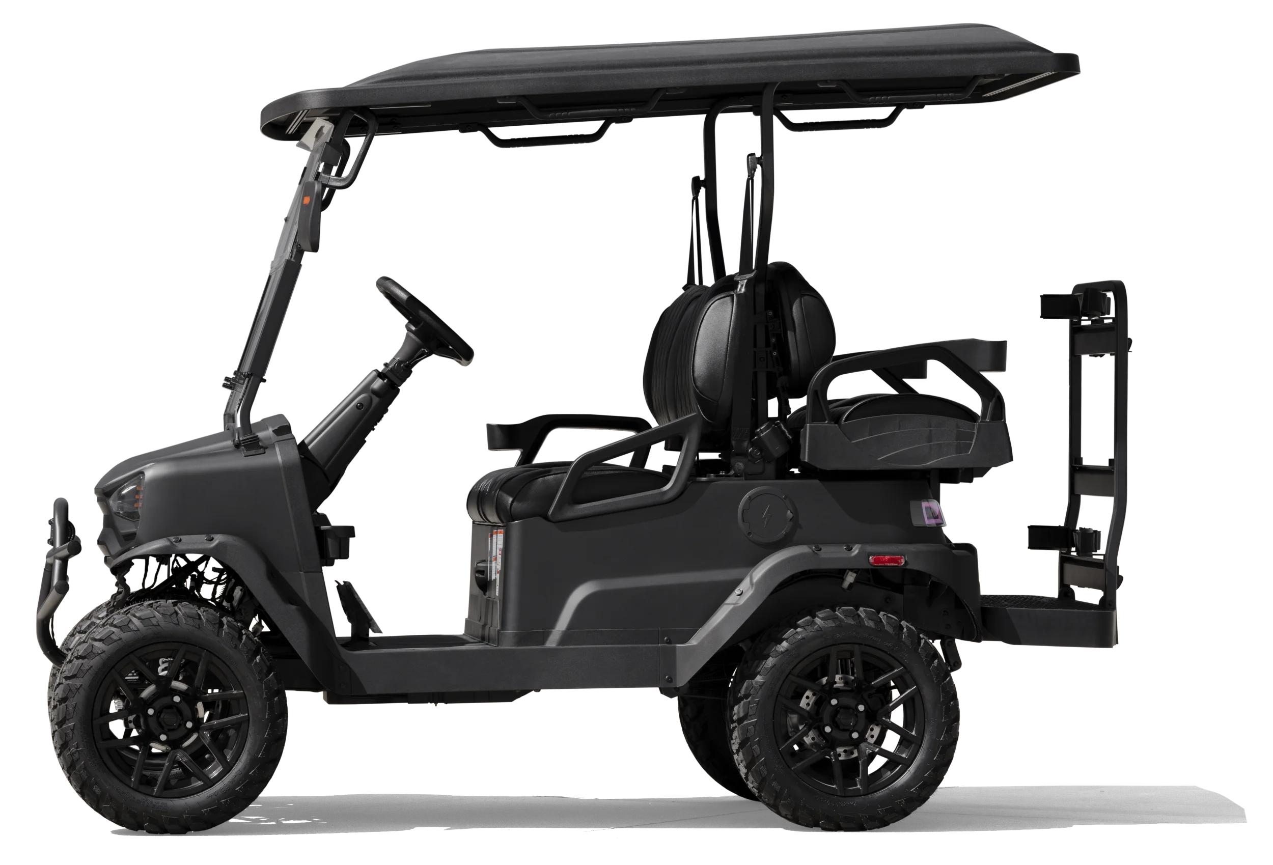 Coleman Powersports CGC2 51.2V Electric Utility Golf Cart, 4 - Seater Vehicle up to 20 MPH & 40 Miles Range, 5kw Motor, LCD Display & Rear Storage, Ages 16 and up, Matte Black