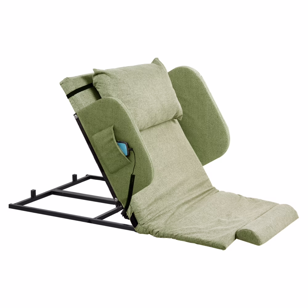 Adjustable Power Lifting Bed Backrest for Elderly Patient Injured, Sit-up Back Rest Chair for Neck Lumbar Back Support, Electric Lifting Backrest for Bed (Gray)(Gray) - Image 3