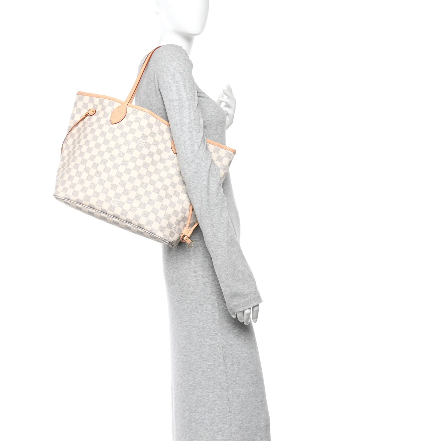 Damier Azur Neo Neverfull MM Rose Ballerine