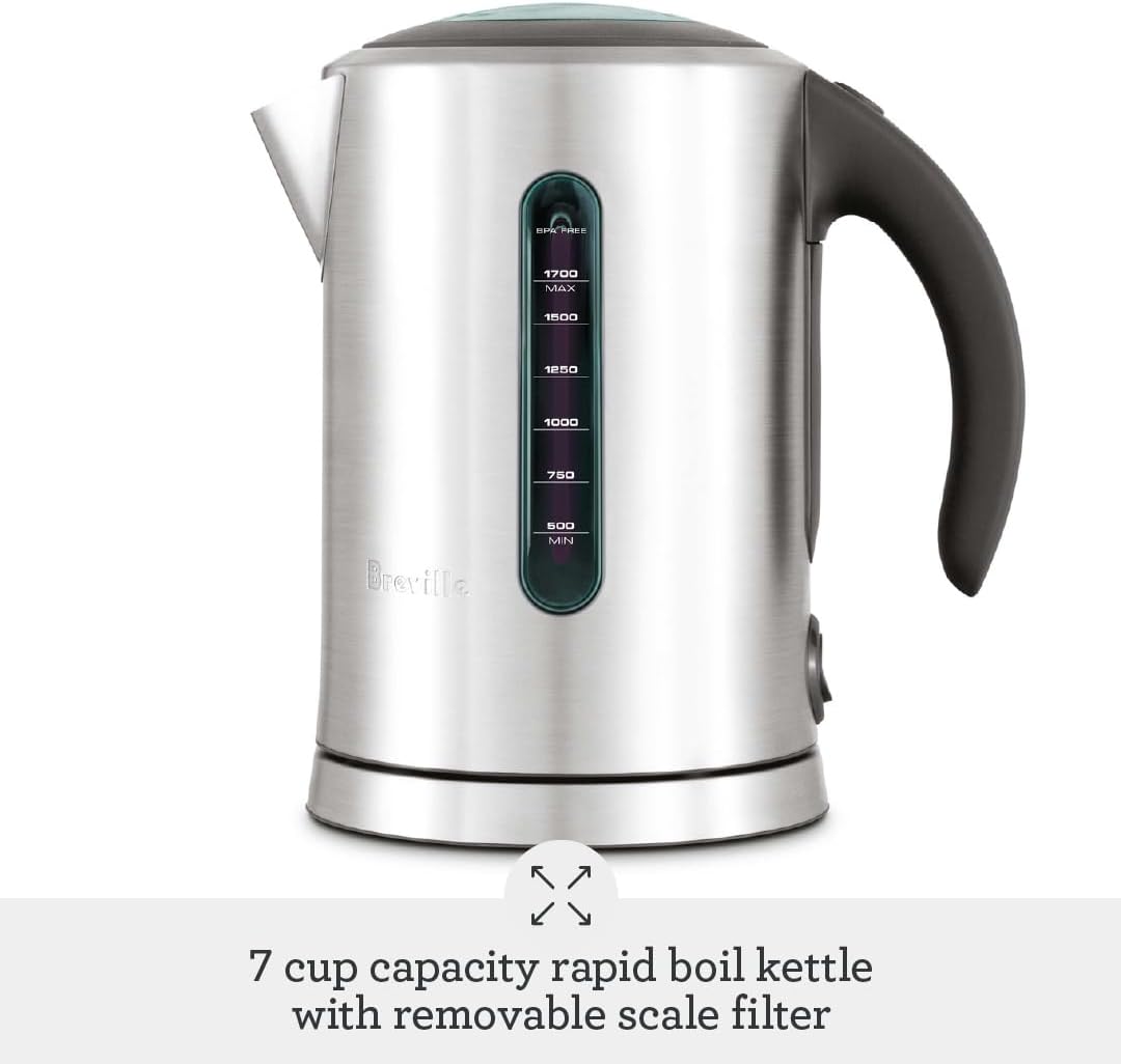 Breville BKE700BSS Soft Top Pure Hot Water Kettle, Brushed Stainless Steel