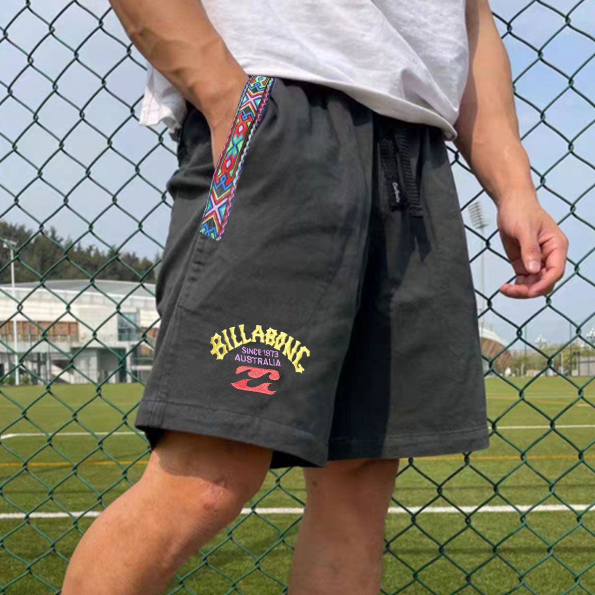 Short de surf unisexe vintage de vacances