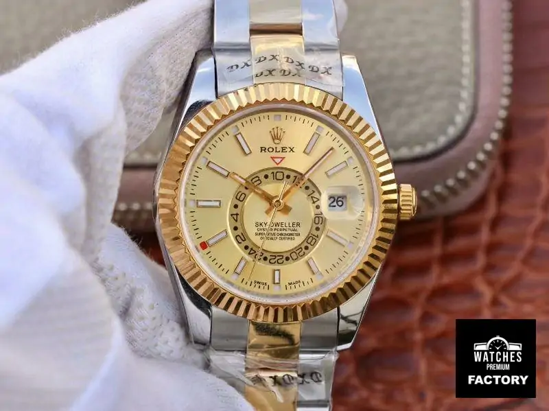 Rolex SKY-DWELLER 326938-72418 Gold Dial