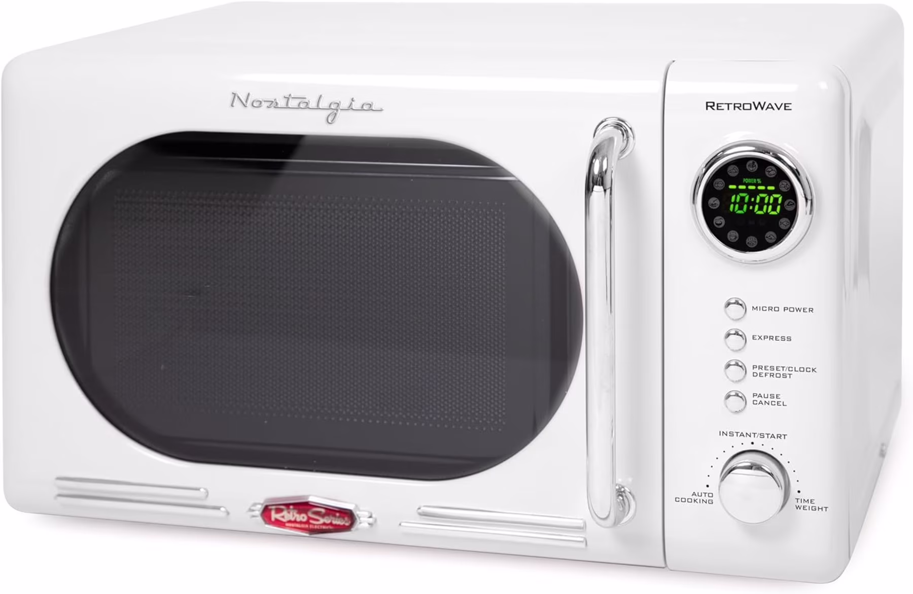 Retro Compact Countertop Microwave Oven 0.7 Cu. Ft. 700-Watts with LED Digital Display Child Lock Easy Clean Interior Orange(Orange) - Image 9