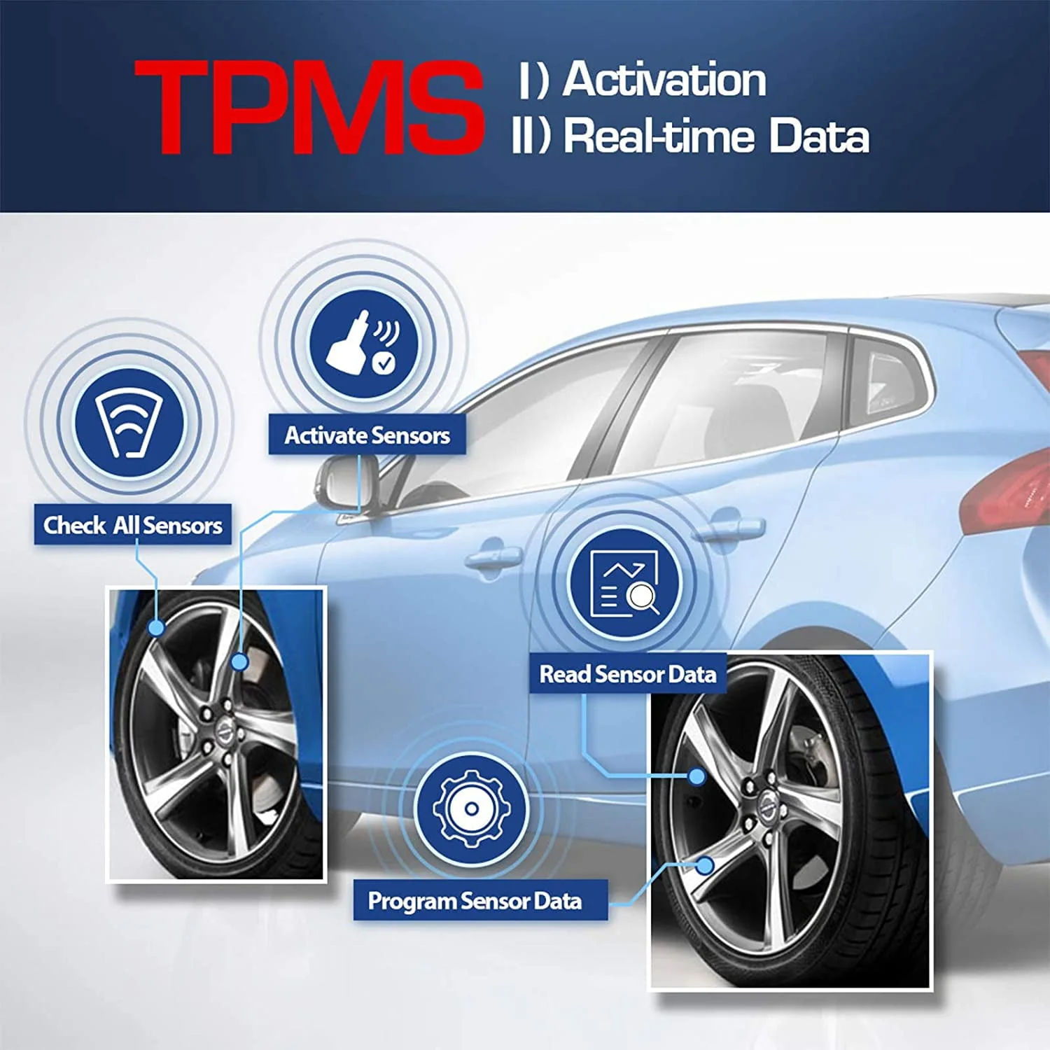 Autel TPMS Relearn Tool TS408, TPMS Reset, Sensor Activation, Program, Key Fob Testing Image 2