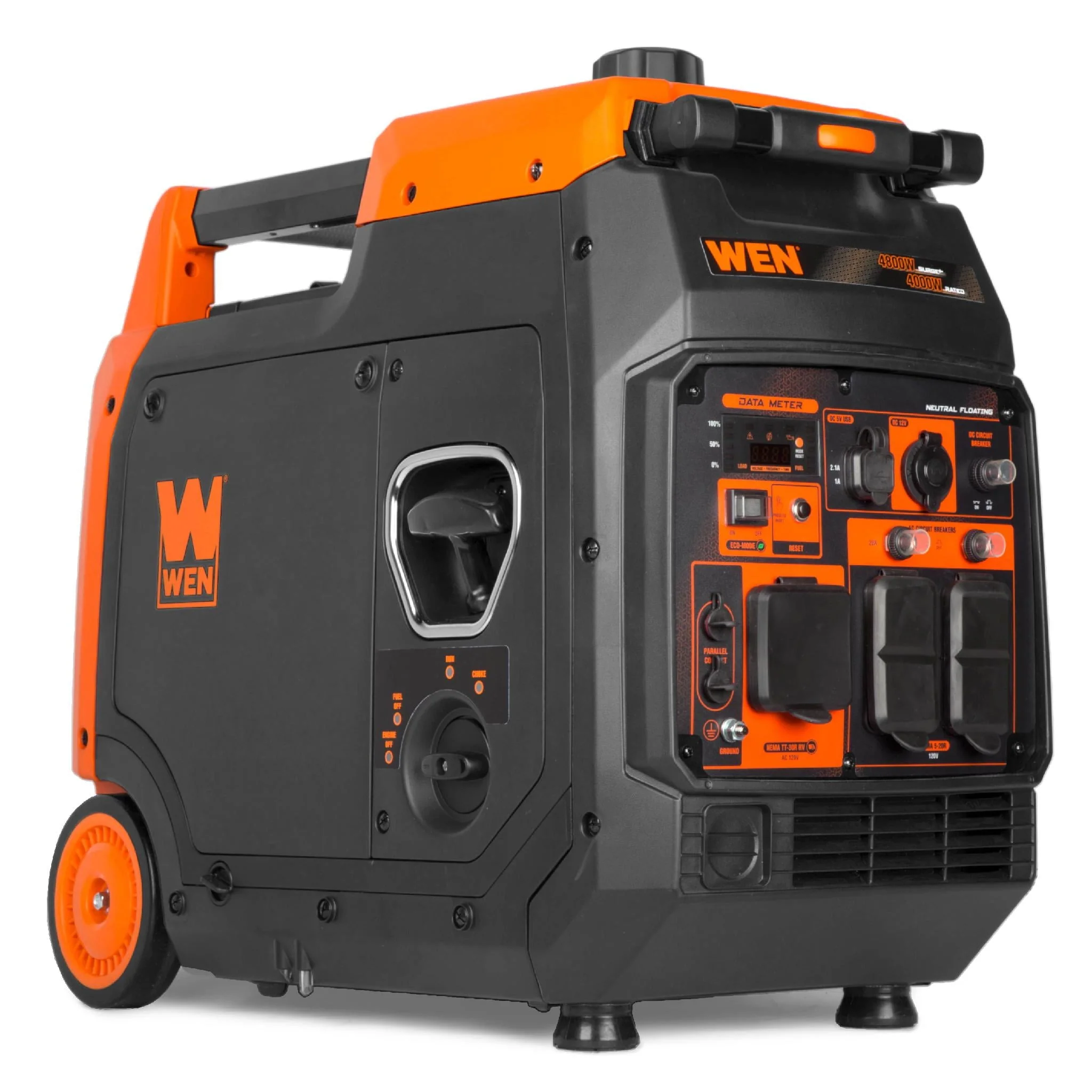 WEN 4800 - Watt Portable Inverter Generator, RV - Ready, Quiet and Lightweight with Fuel Shut Off