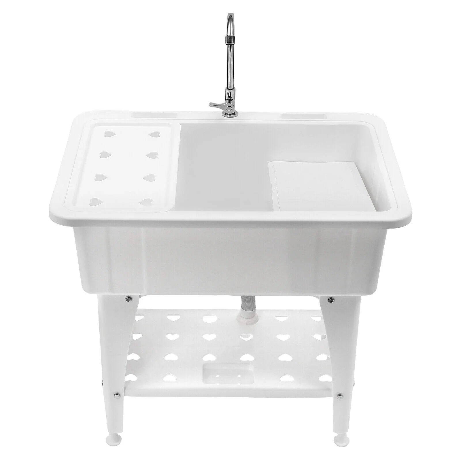 Laundry Sink Freestanding Plastic Indoor and Outdoor Utility Sink with Washboard(1) - Image 10
