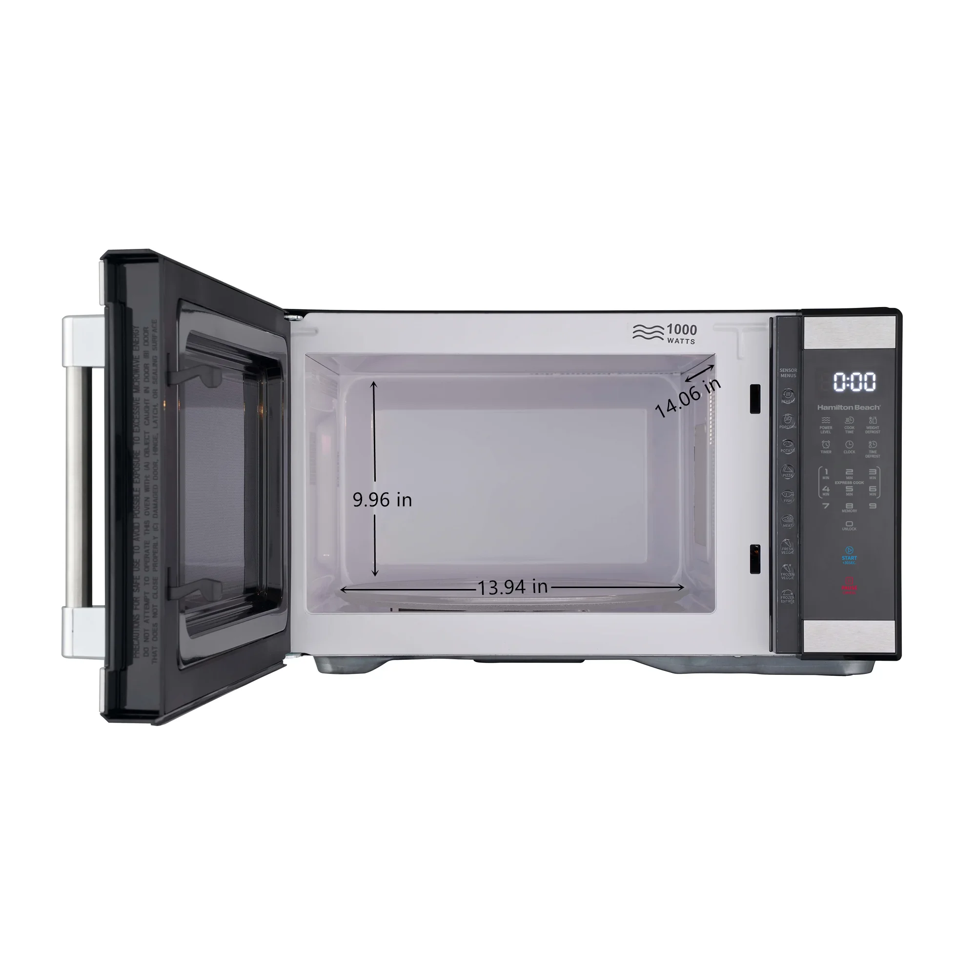 1.1 cu ft Countertop Microwave Oven, Black and Stainless Steel(Stainless Steel/ Black) - Image 10