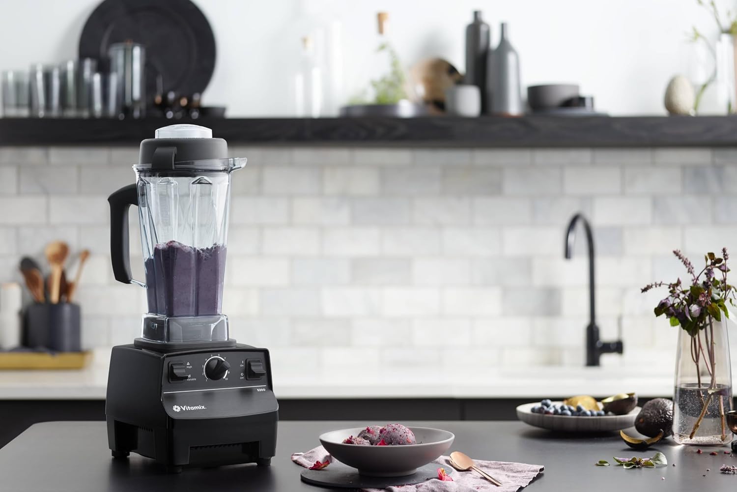 Blender Vitamix 5200, qualité professionnelle, bol de 1,9 L, autonettoyant, noir