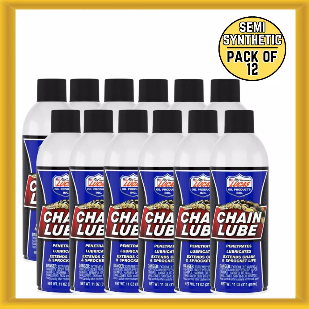 12x 10393 11-ounce Chain Lube Aerosol Semi-synthentic Spray Lubricant