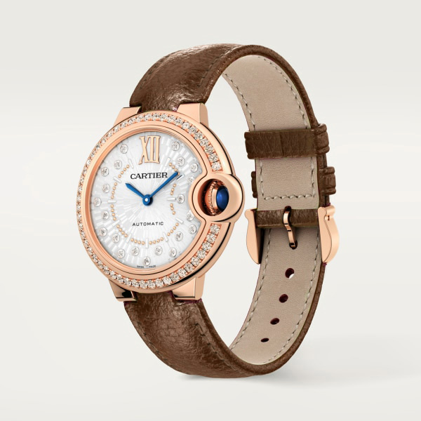 [Super Clone]BALLON BLEU Diamond Rose Gold 33mm