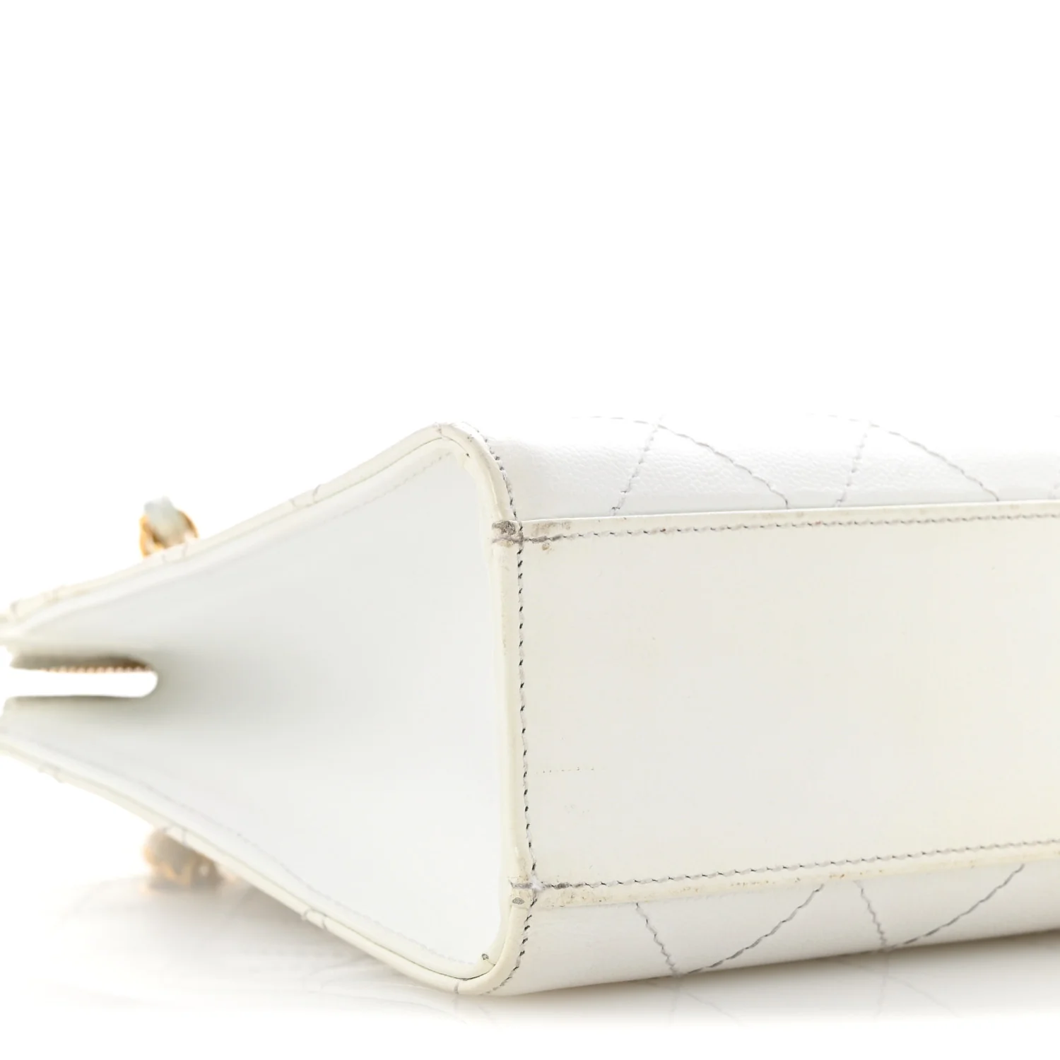 Caviar Quilted Shoulder Bag White