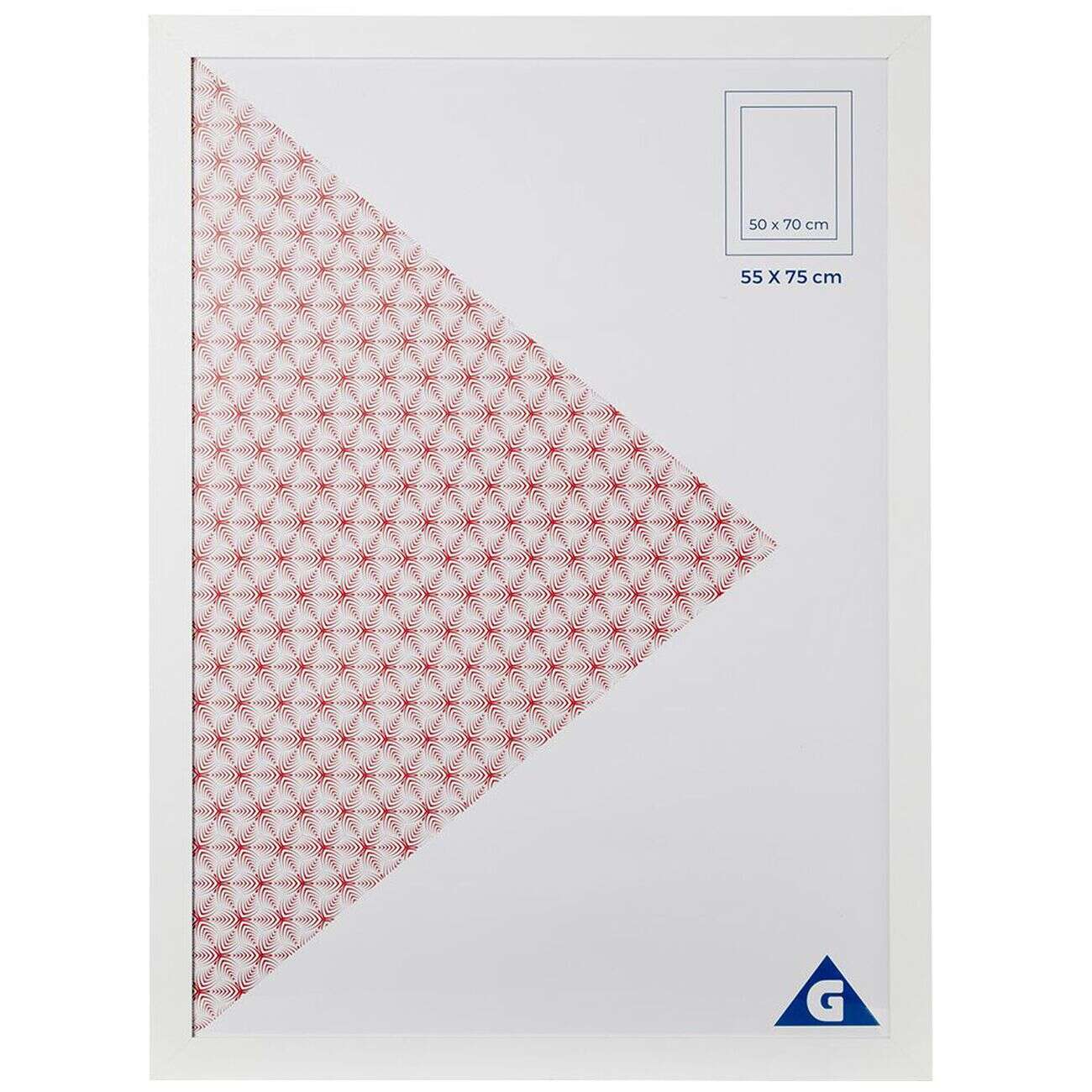 Cadre photo blanc 55x75cm pour photo 50x70cm