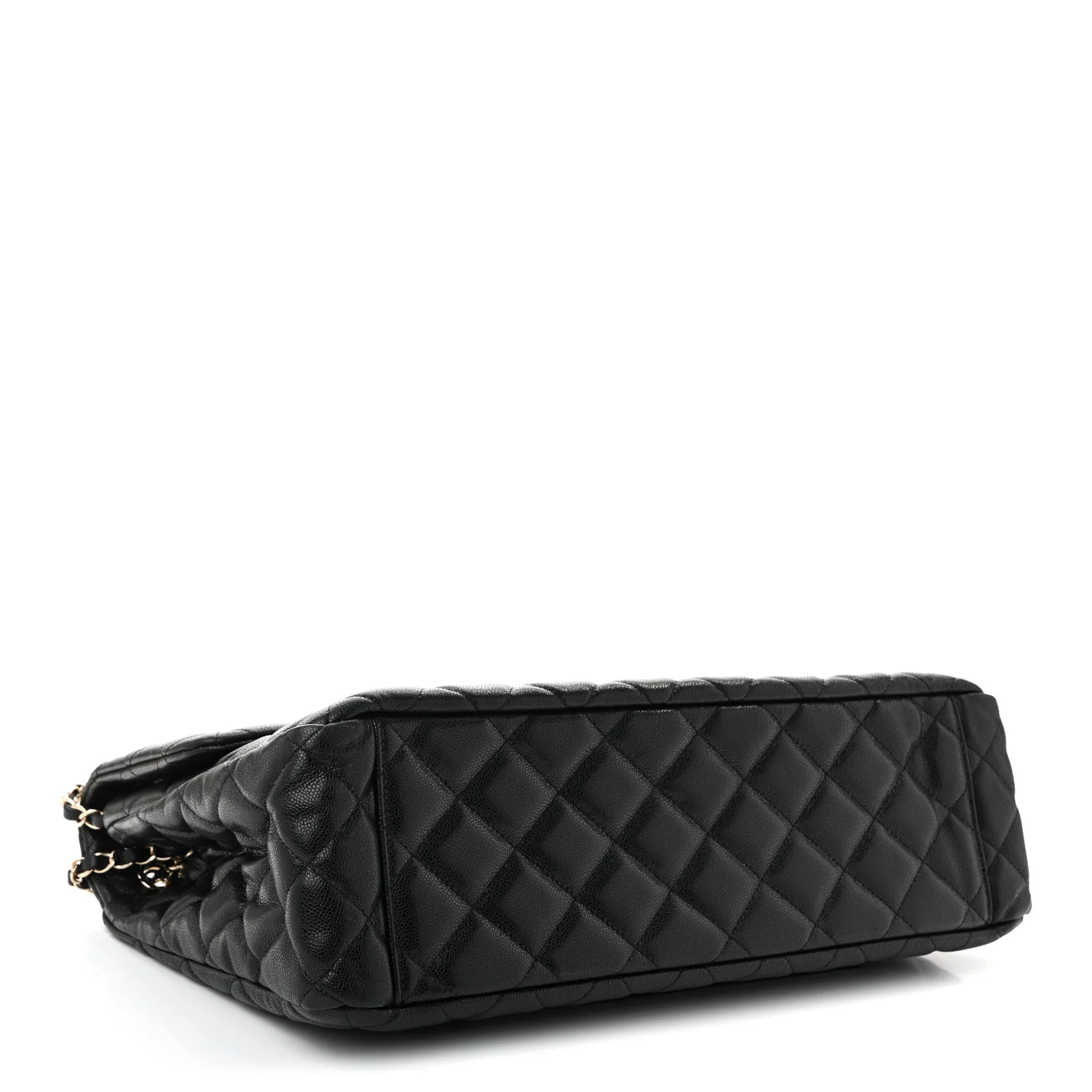 Caviar Quilted XXL Travel Flap Bag Black