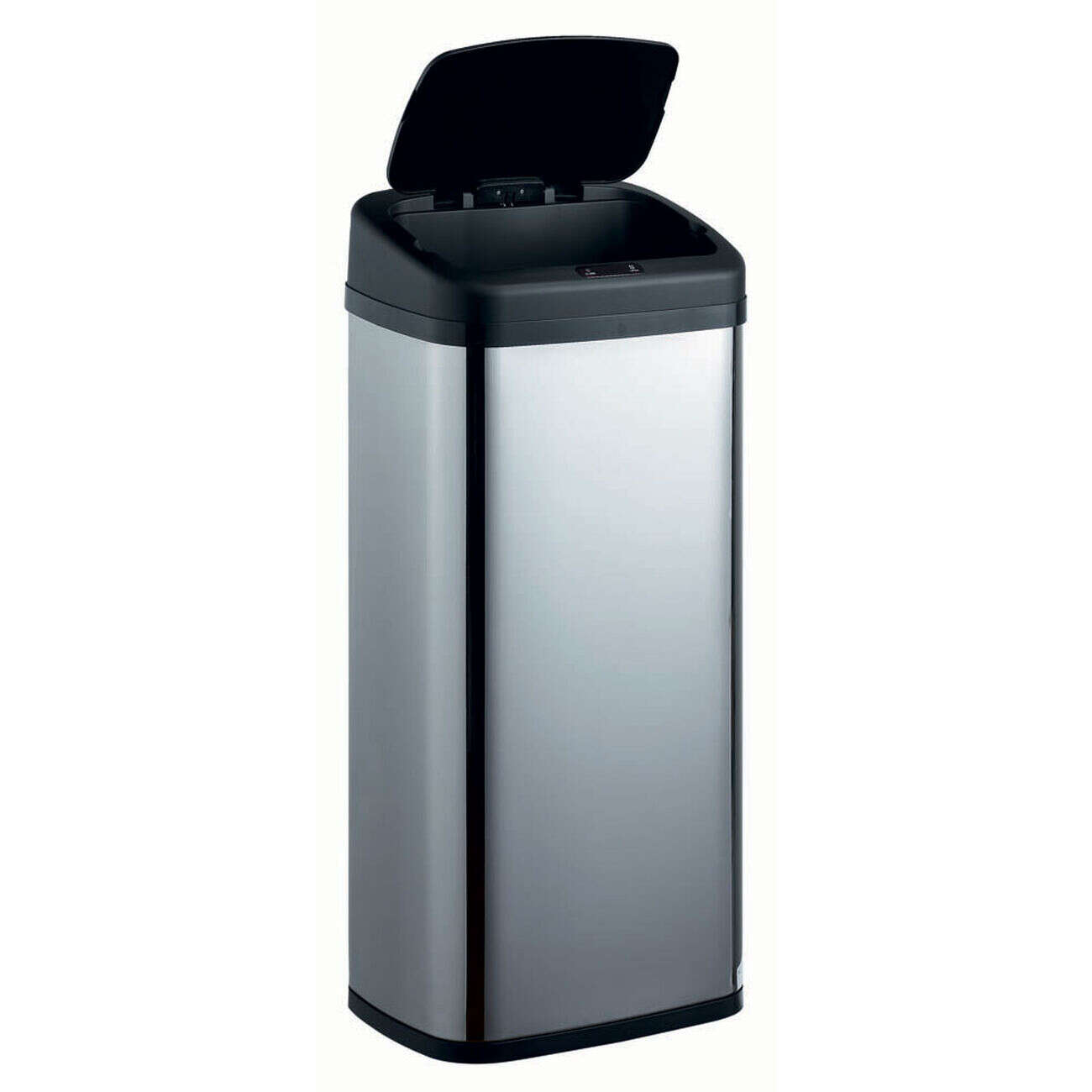 Poubelle automatique grise et noire 40 L