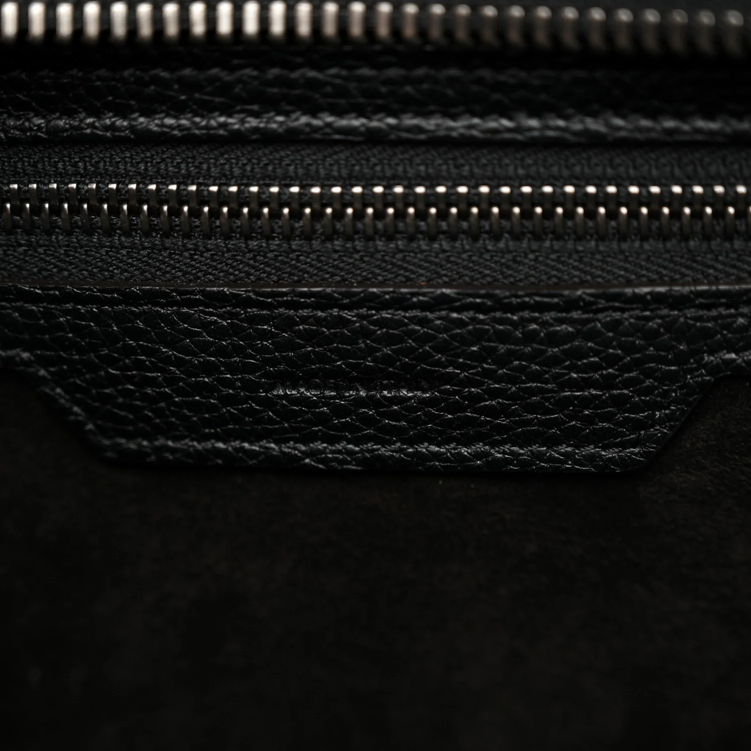 Drummed Calfskin Micro Luggage Black