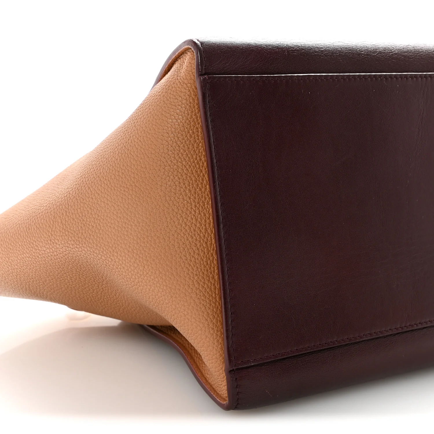 Satin Baby Grained Calfskin Small Tri-Color Trapeze Carmin